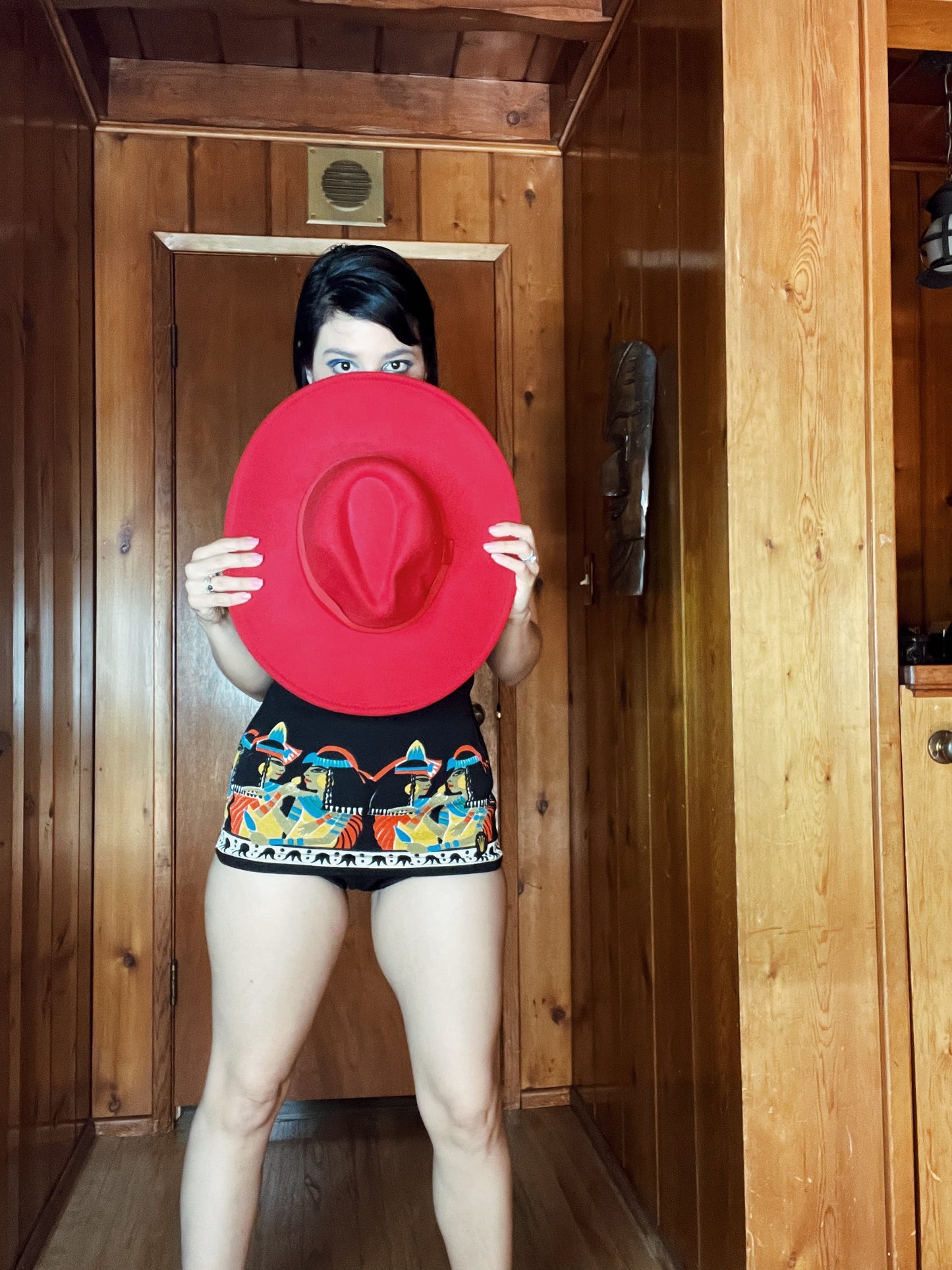 Vintage 50s / 60s Triumph Cleopatra Novelty Print Swimsuit Fits Sizes S-M