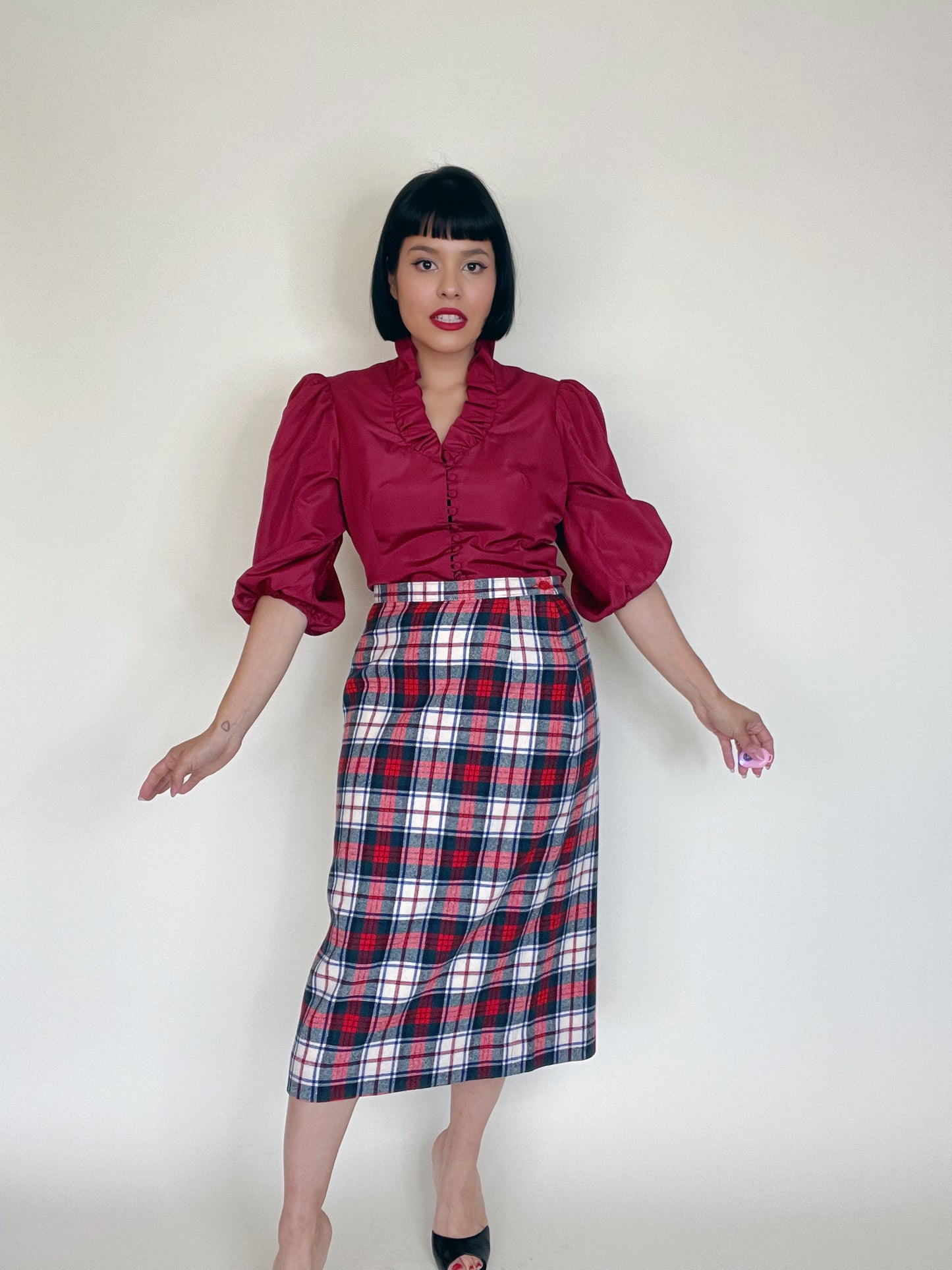 Vintage 60s / 70s "Pendleton" Pure Virgin Wool Blazer & Pencil Skirt Set Best Fits Sizes S-M