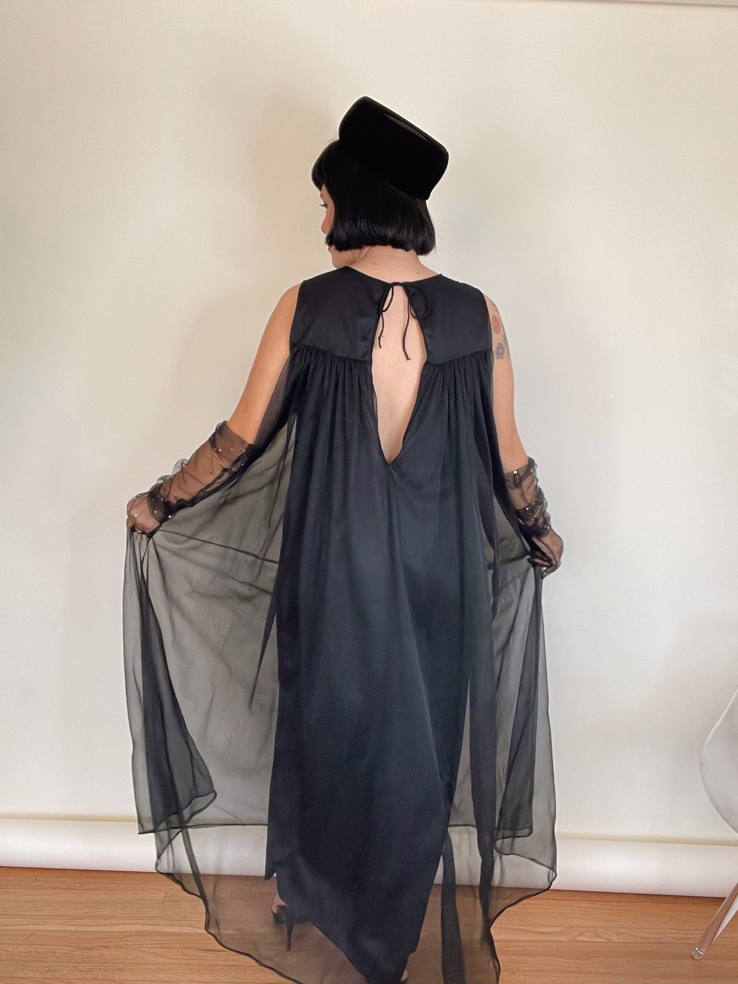 Vintage 60s Nylon Trapeze Nighty Dress Fits Most Sizes