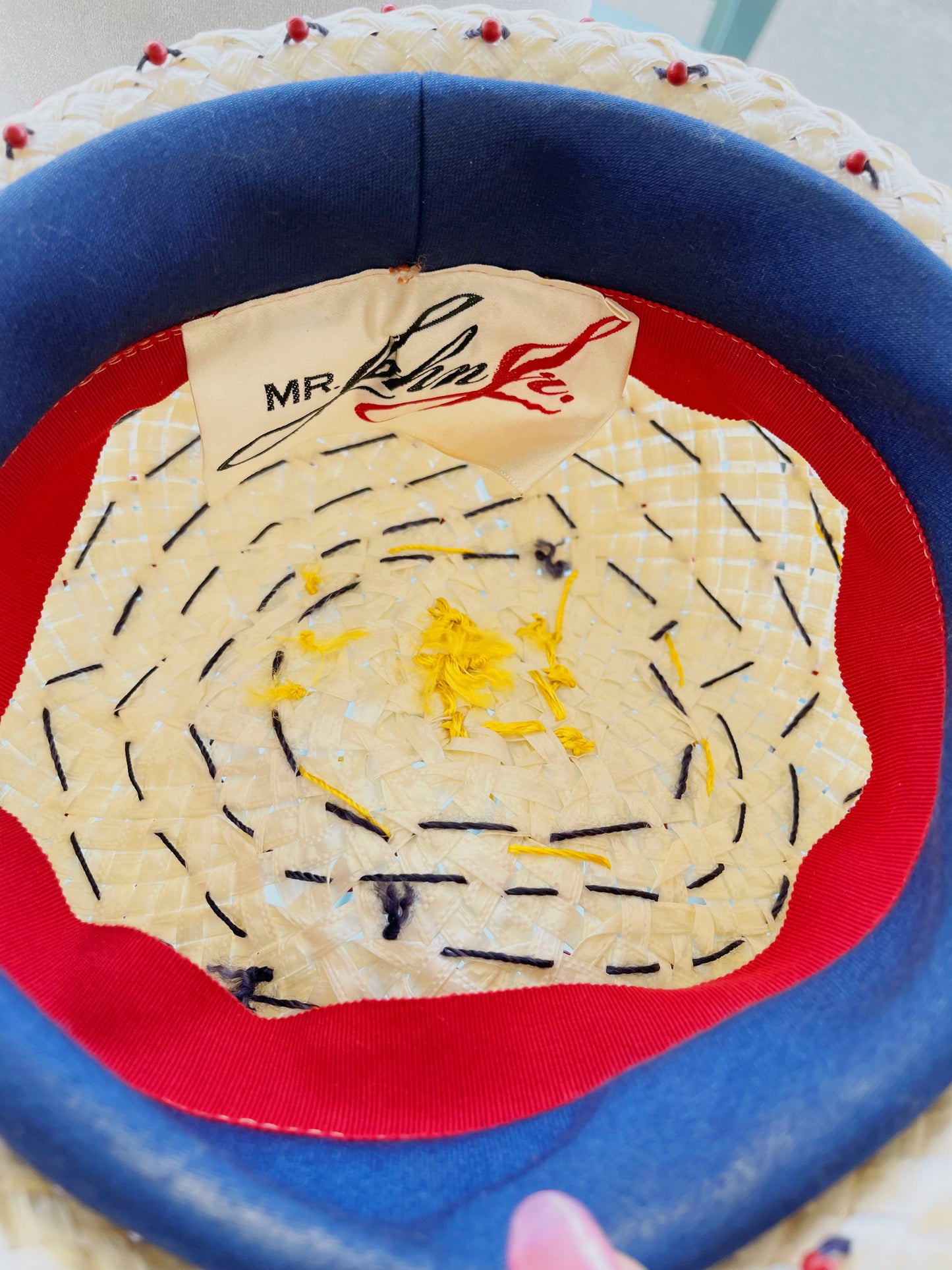 Vintage 50s 60s "Mr. John Jr." Woven Beaded Bubble Hat One Size