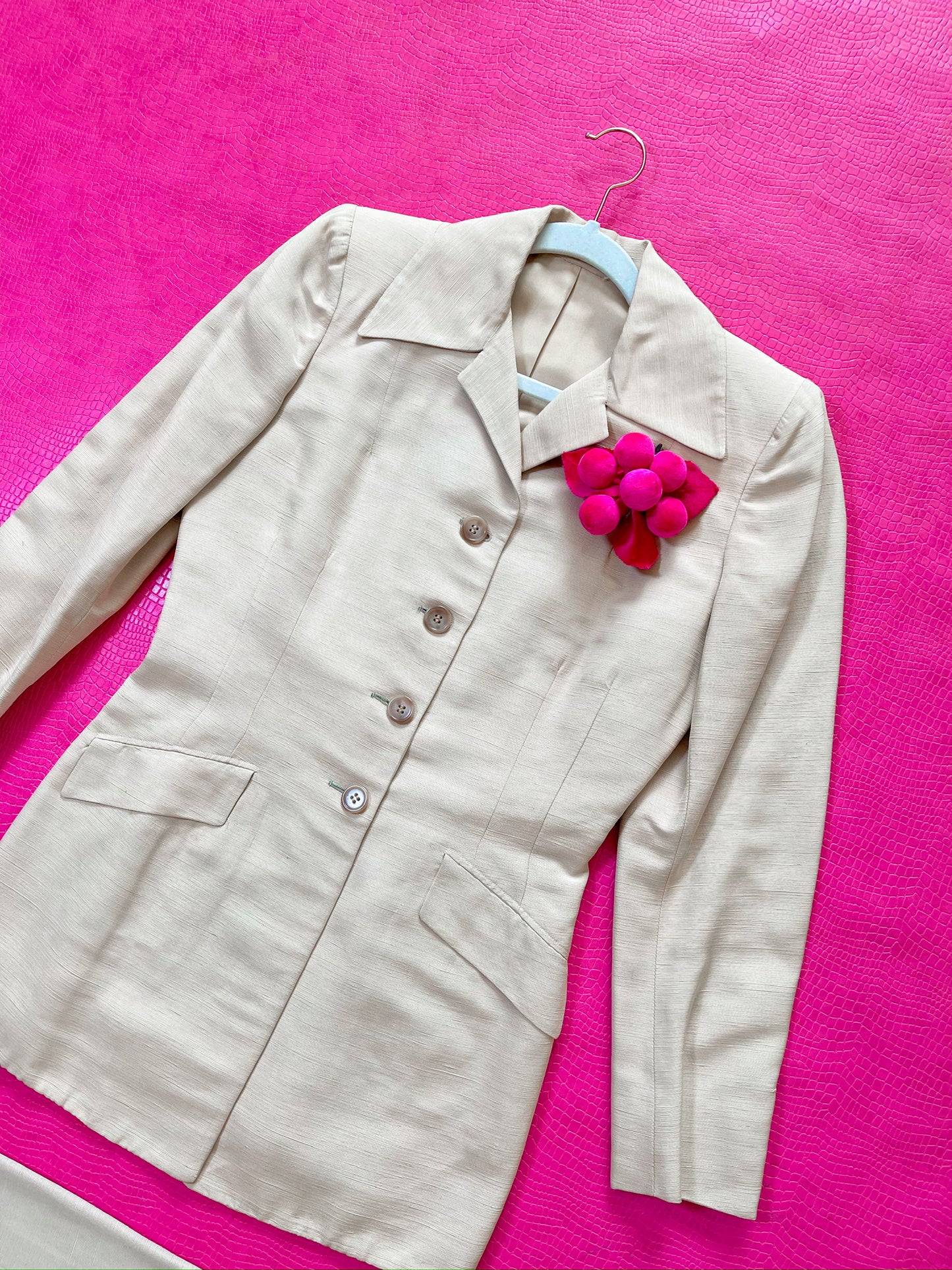 Vintage 40s 50s "Ken Cook of Arizona" Tan Skirt Set - Best Sits Size XS-S