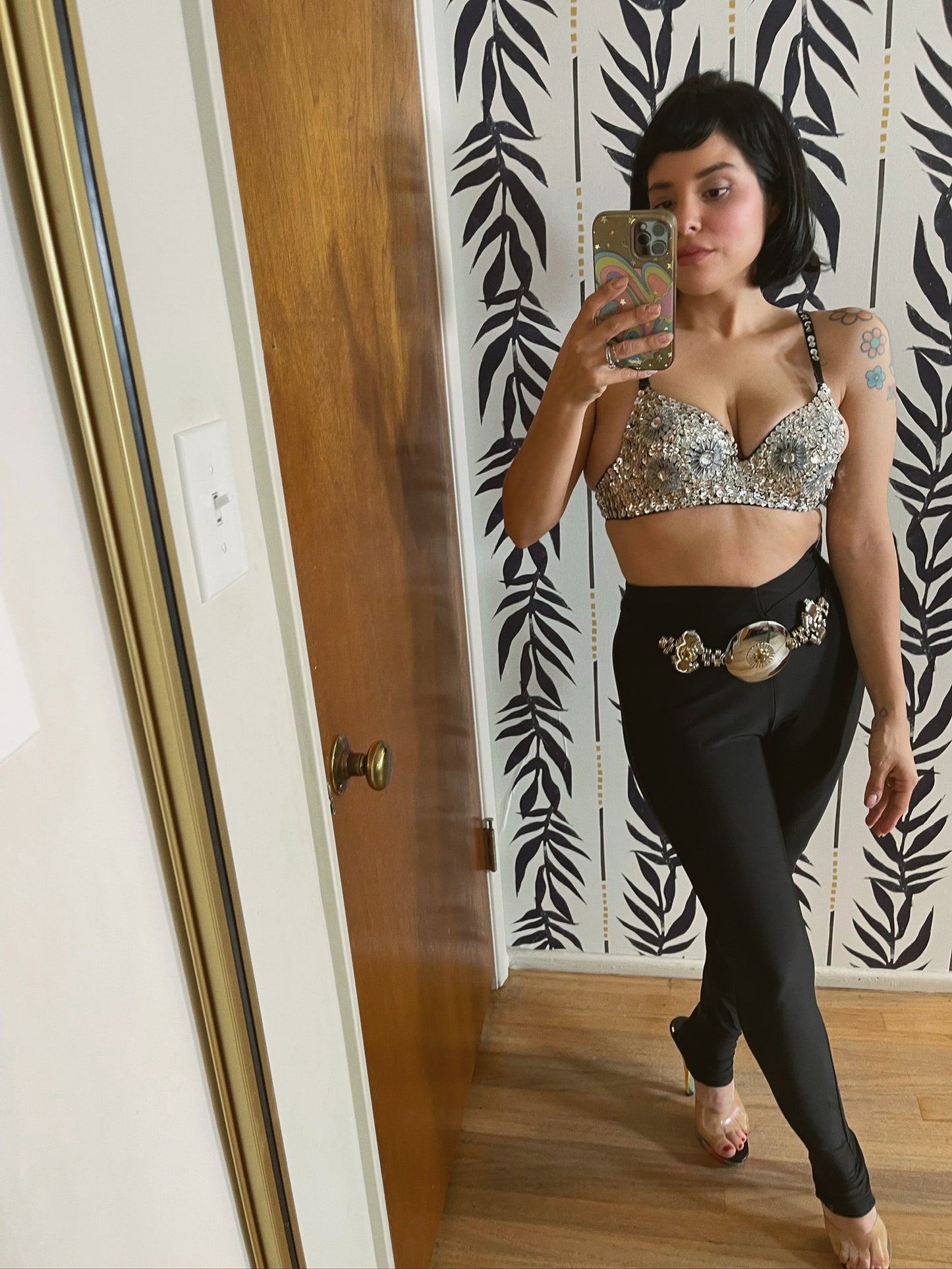 Vintage 80s Rope Belt With Silver Medallion