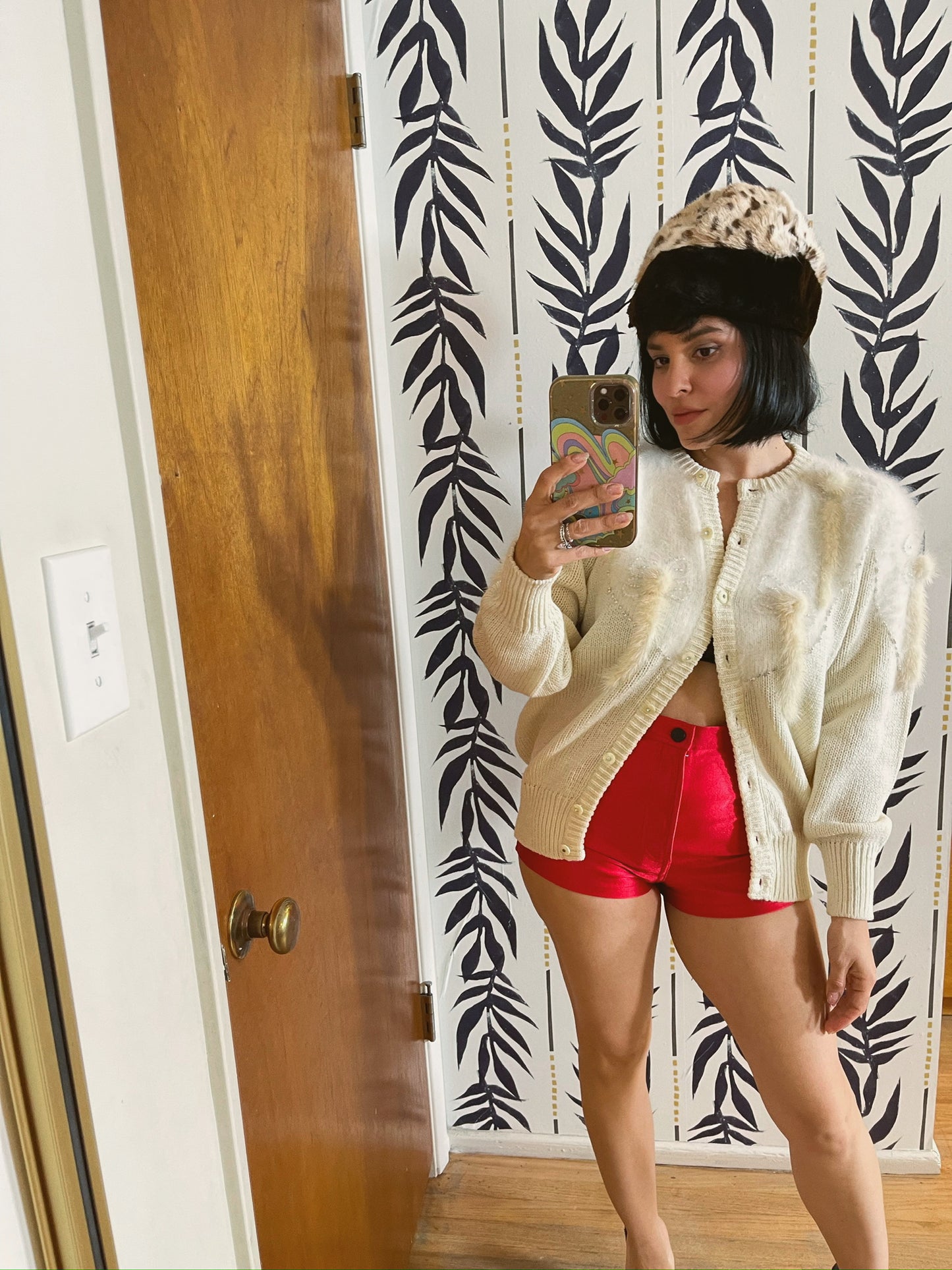 Vintage 80s "Christine" Cream Cardigan - Best Fits Size XS-L