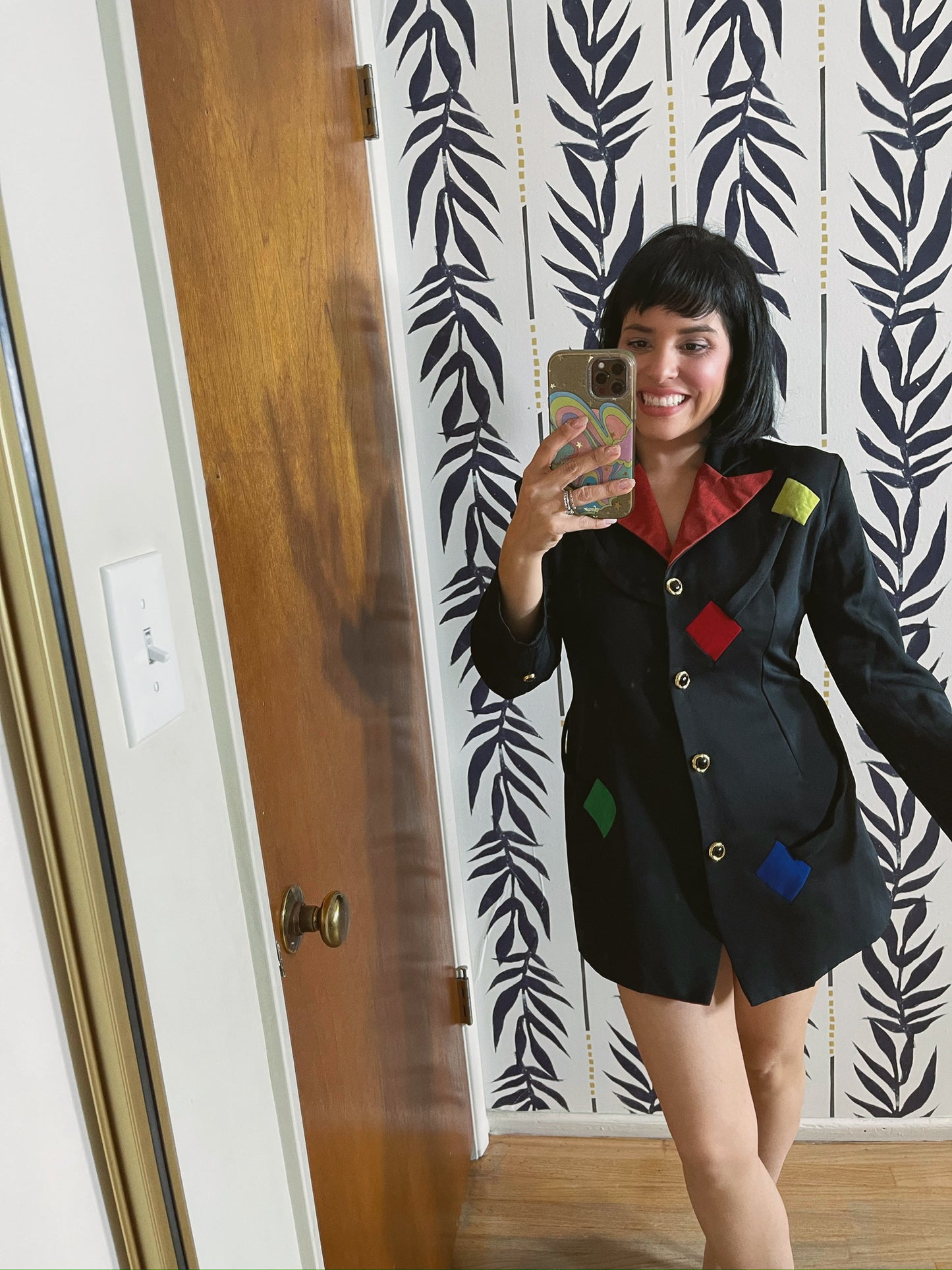 Vintage 80s "D-In" Blazer Dress - Best Fits Size S-M