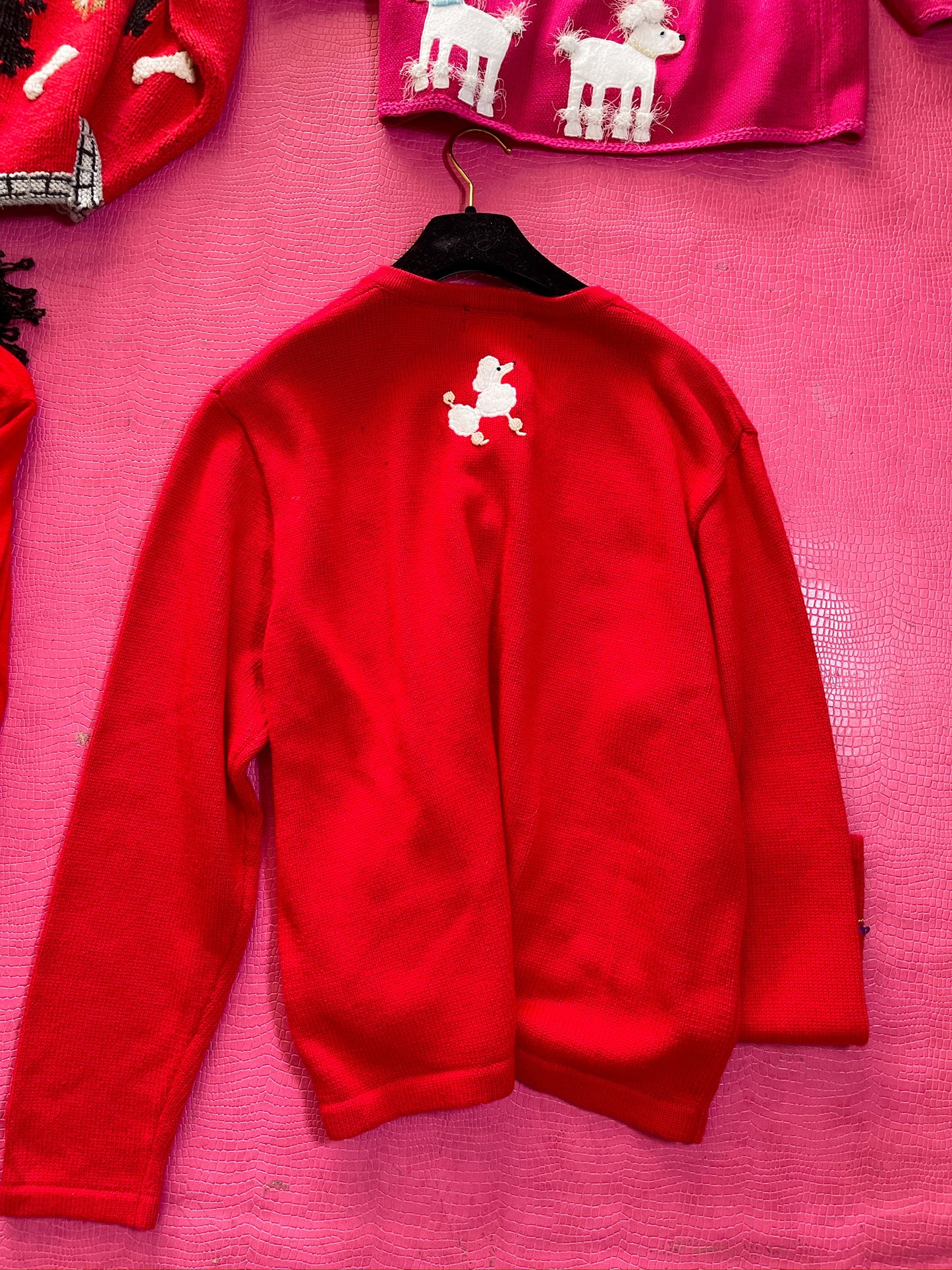 Vintage 90s "Berek" Poodles Cardigan - Fits Most Sizes