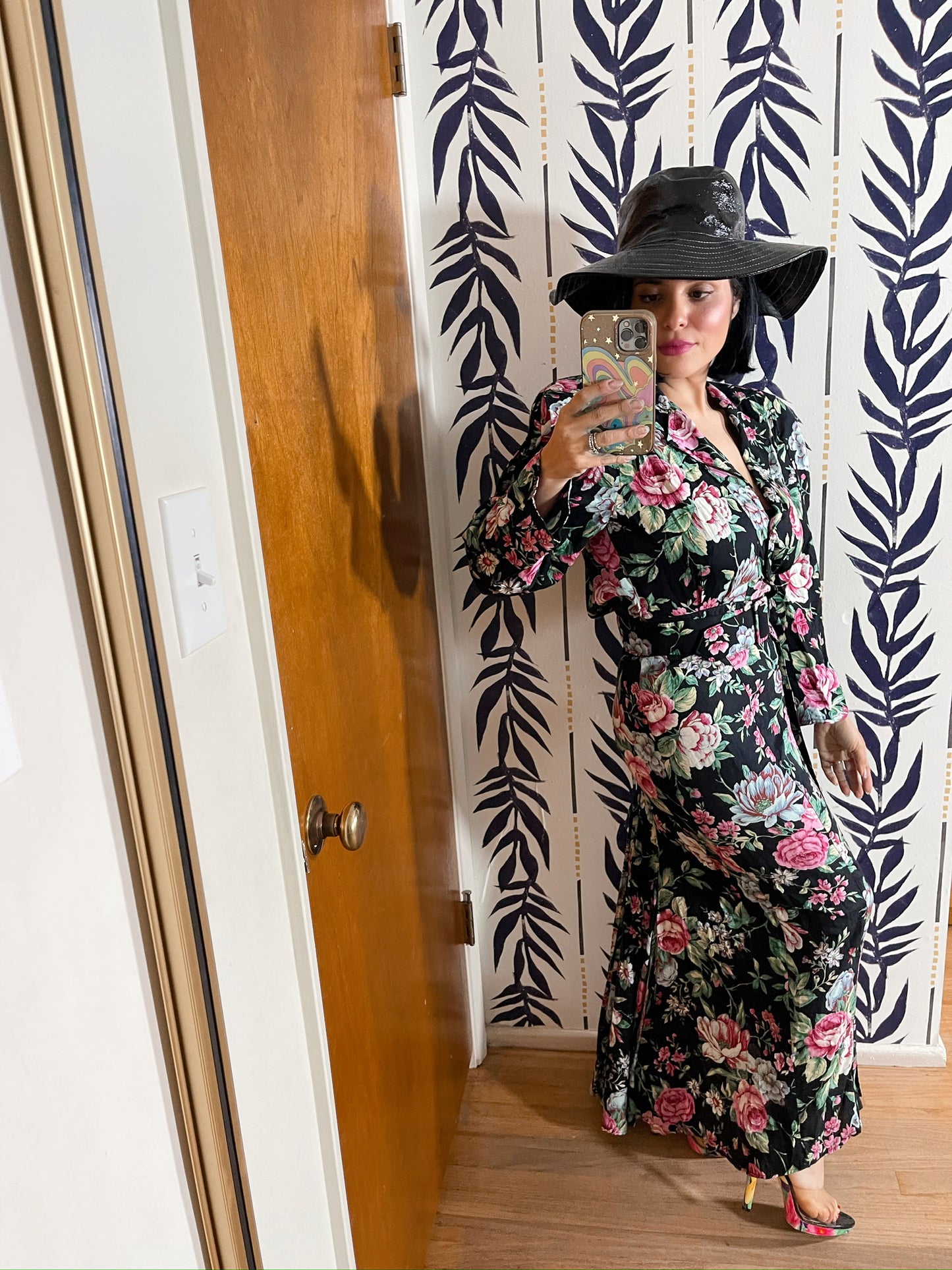 Vintage 80s 90s "Karen Alexander" Floral Dress - Best Fits Sizes XS-M
