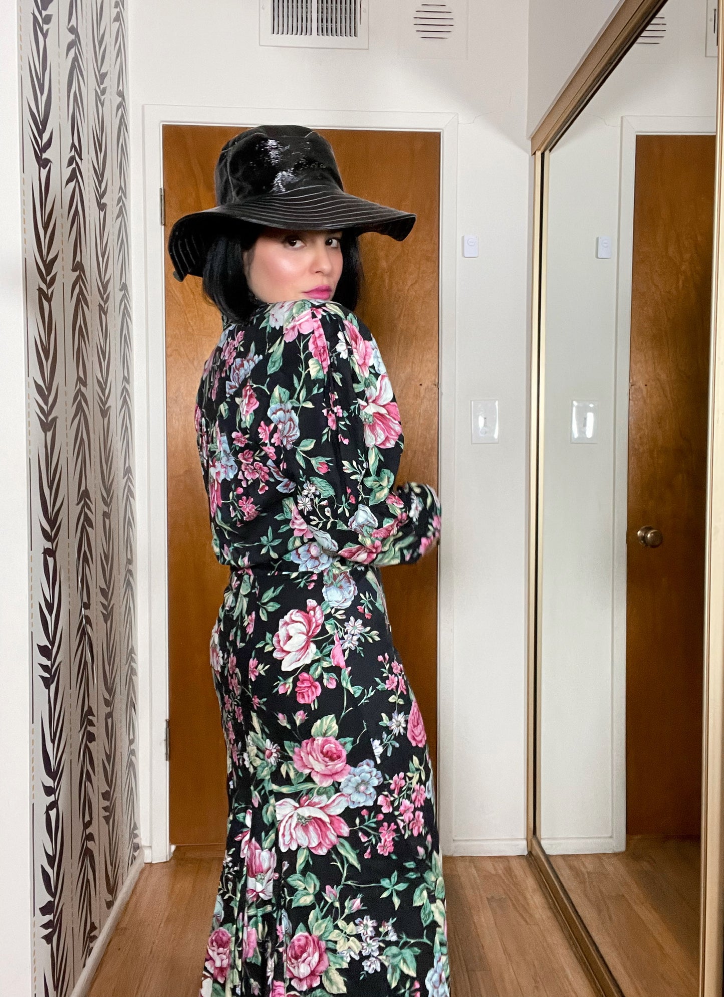 Vintage 80s 90s "Karen Alexander" Floral Dress - Best Fits Sizes XS-M