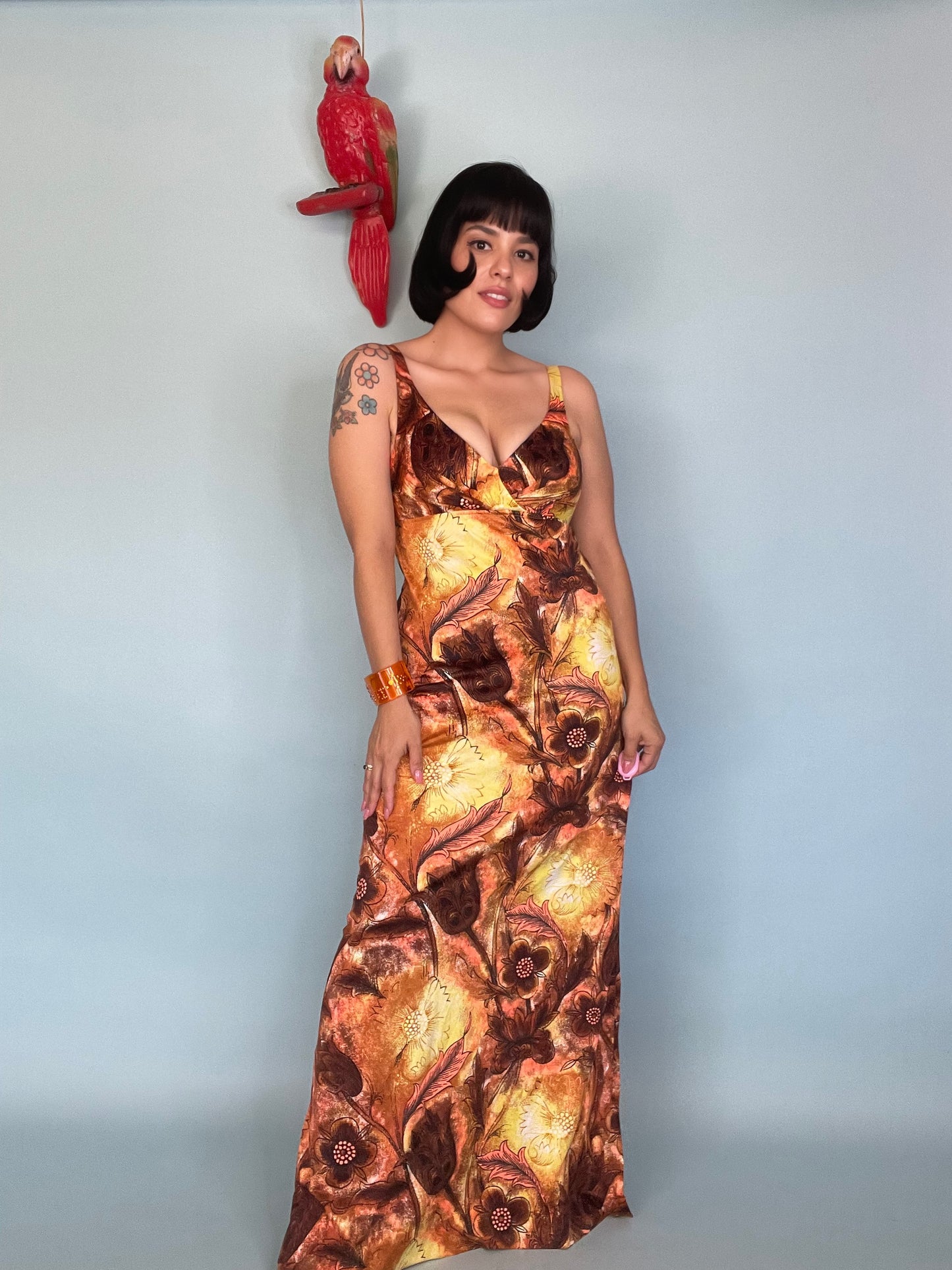 Vintage 60s / 70s Catalina California Brand Maxi Dress XXS-XS
