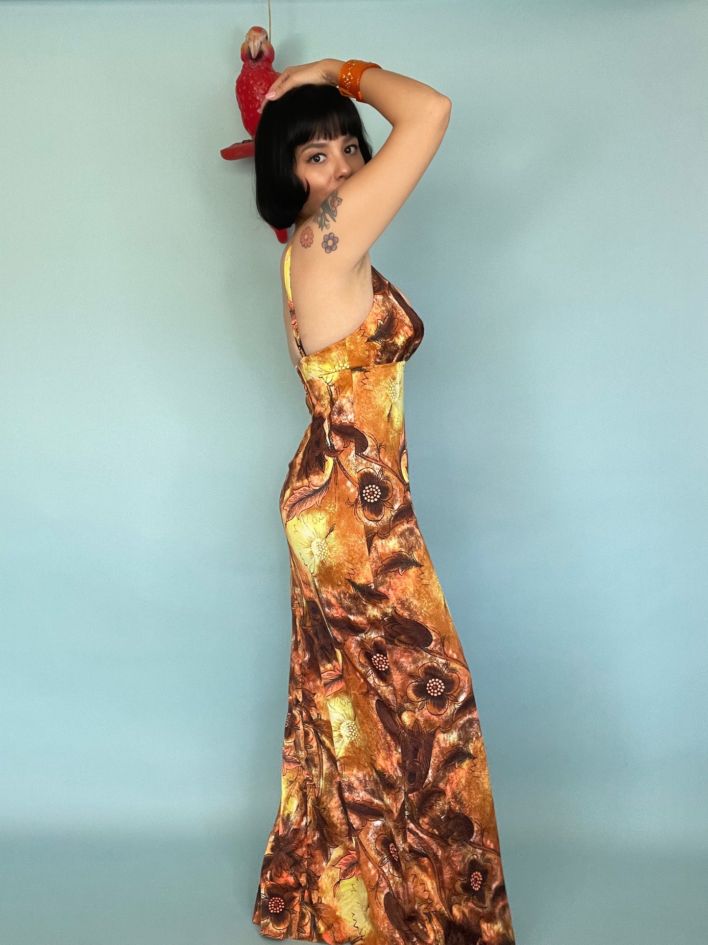 Vintage 60s / 70s Catalina California Brand Maxi Dress XXS-XS