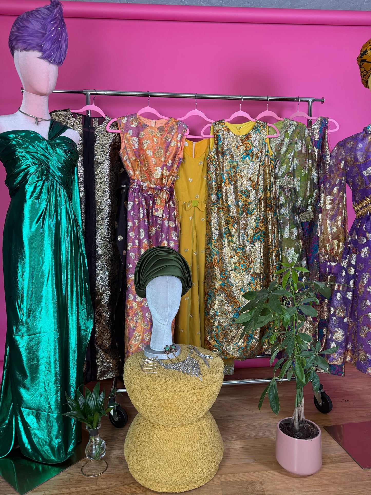 Vintage 60s Kukulus Originals Marigold Chiffon Jumpsuit Fits XS-SM