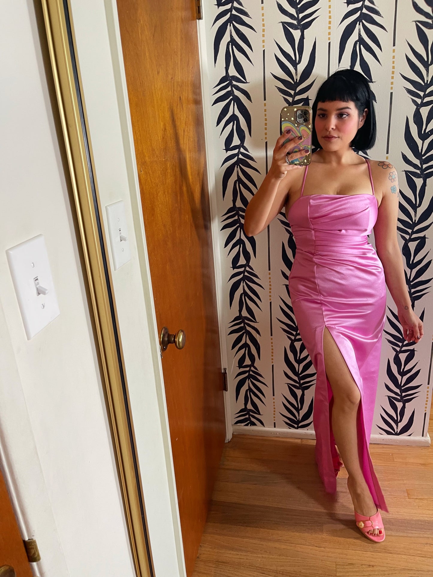 Vintage 90s Y2K Bubblegum Pink Jessica McClintock Gown - Best Fits Size XXS-XS