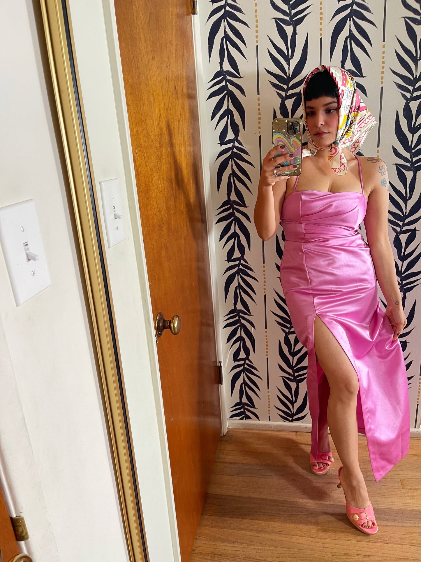 Vintage 90s Y2K Bubblegum Pink Jessica McClintock Gown - Best Fits Size XXS-XS