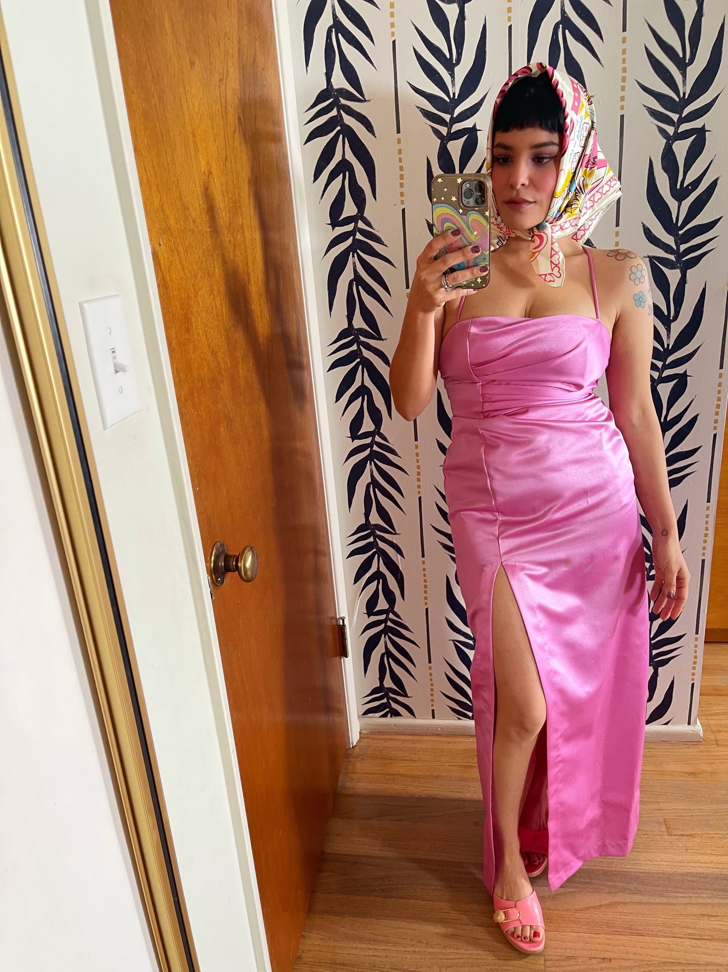 Vintage 90s Y2K Bubblegum Pink Jessica McClintock Gown - Best Fits Size XXS-XS