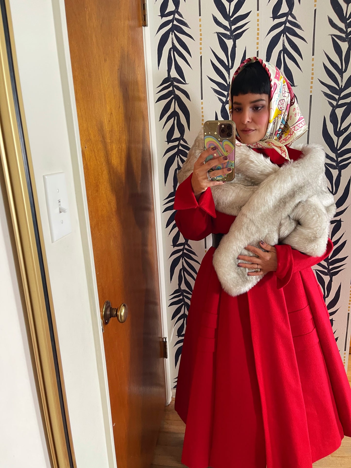 Vintage 60s Faux Fox Wrap - One Size