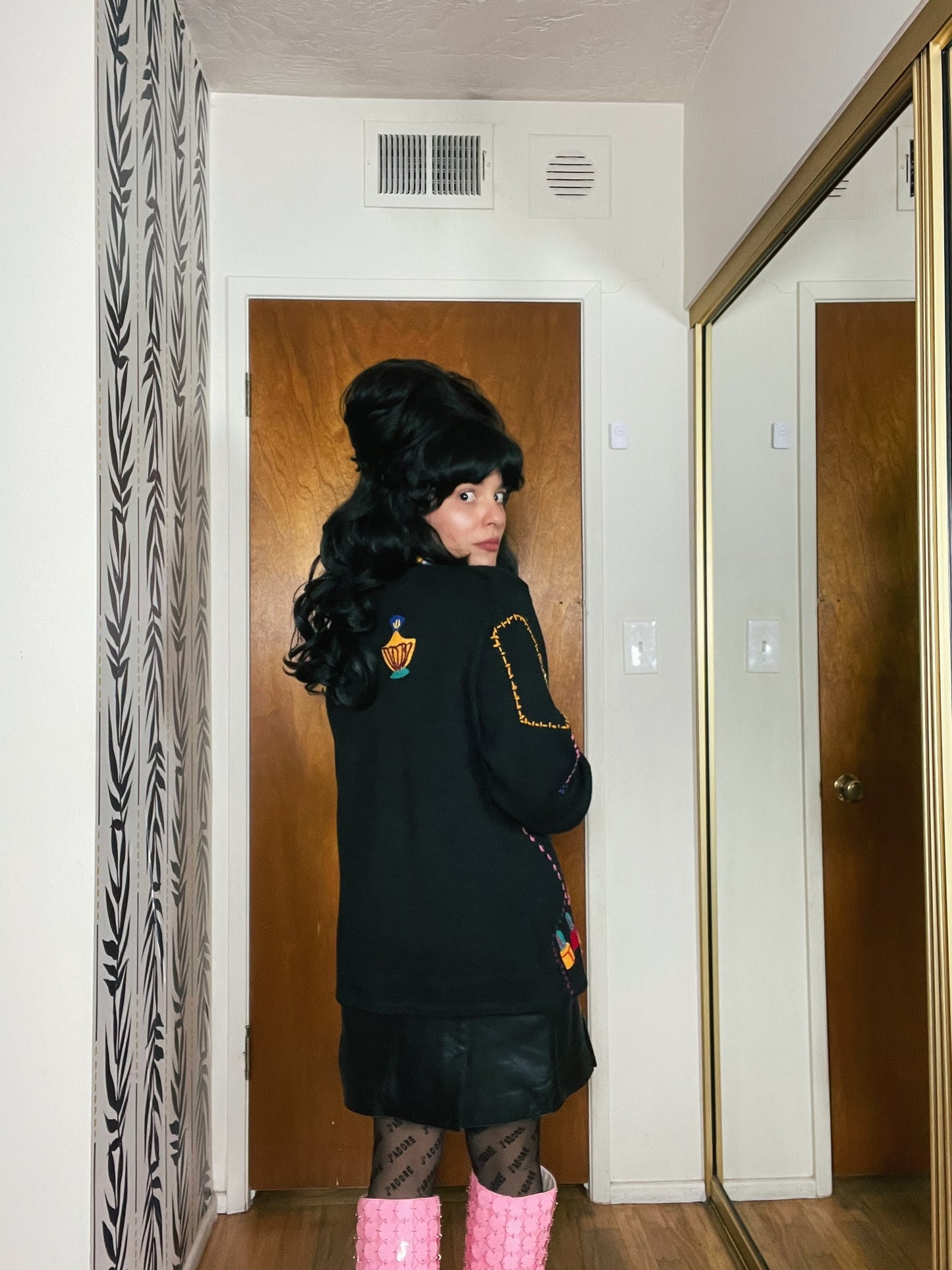 Vintage 1998 "Michael Simon" Lipstick and Purses Novelty Cardigan - Fits Up To Size XL