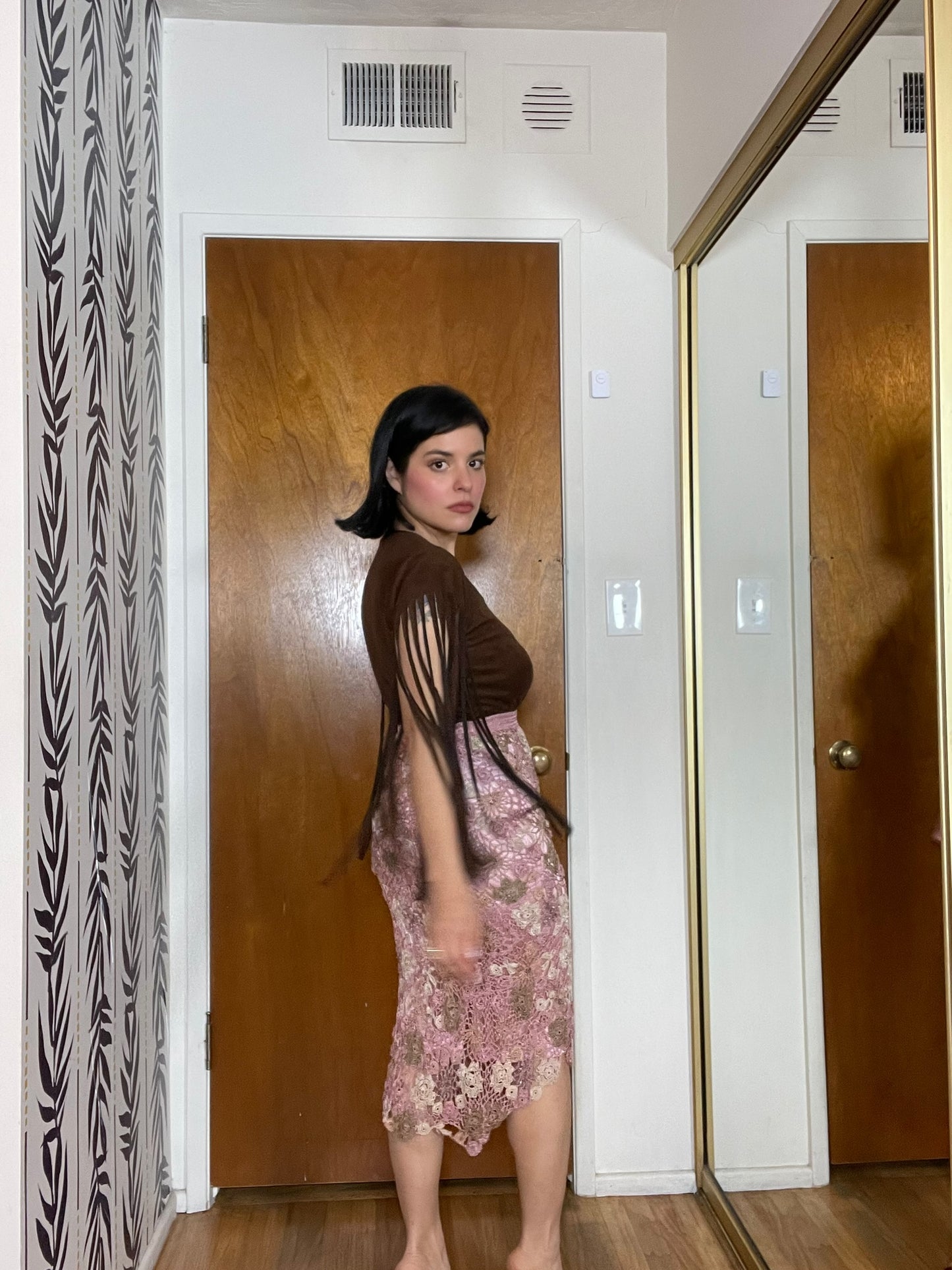 Vintage 90s Y2K "Hendy" Faux Suede Top - Best Fits Size M, Possibly L