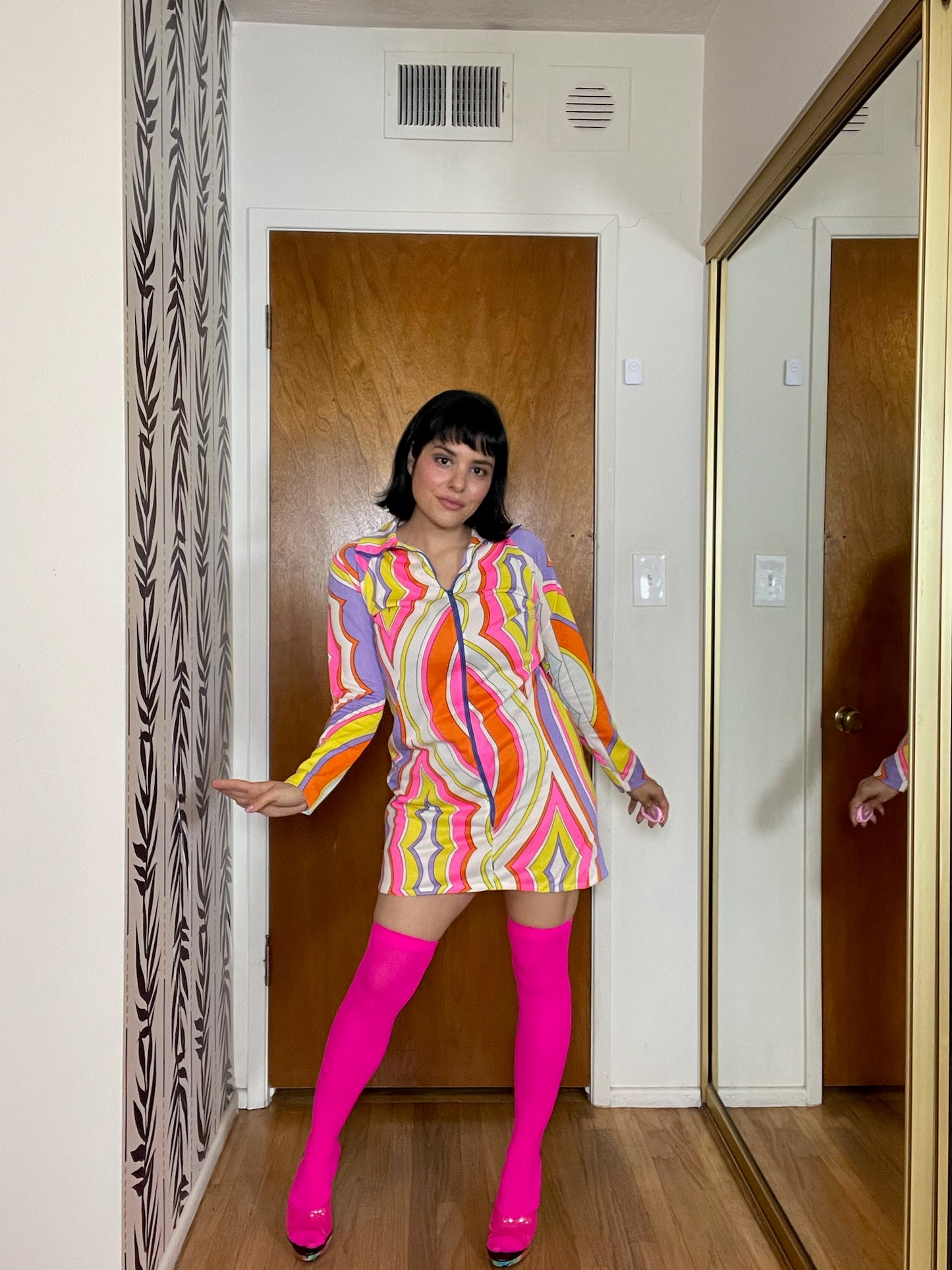 Vintage 60s "Travel-Lite By Boutique Loungewear" Dress - Best Fits Size S-M, Possible L