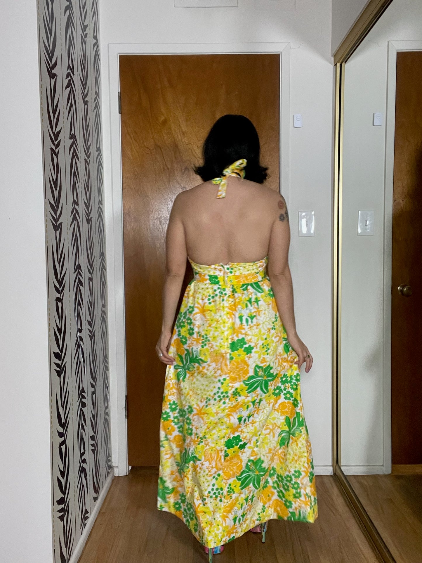 Vintage 60s "Lilly Pulitzer" Floral Print Maxi Dress - Best Fits Size XXS-S