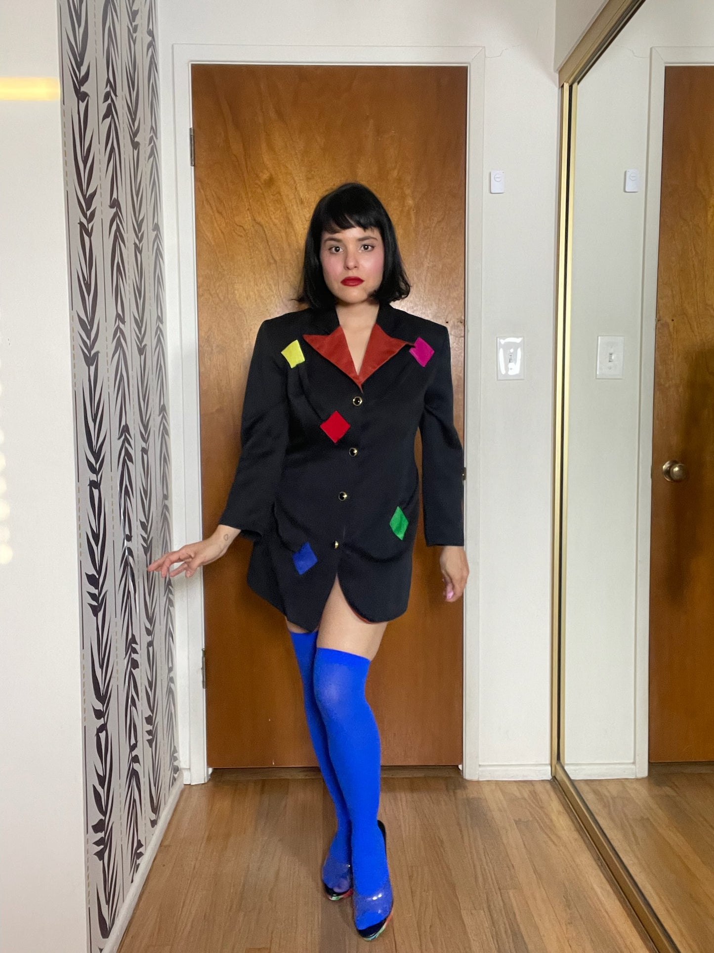 Vintage 80s "D-In" Blazer Dress - Best Fits Size S-M