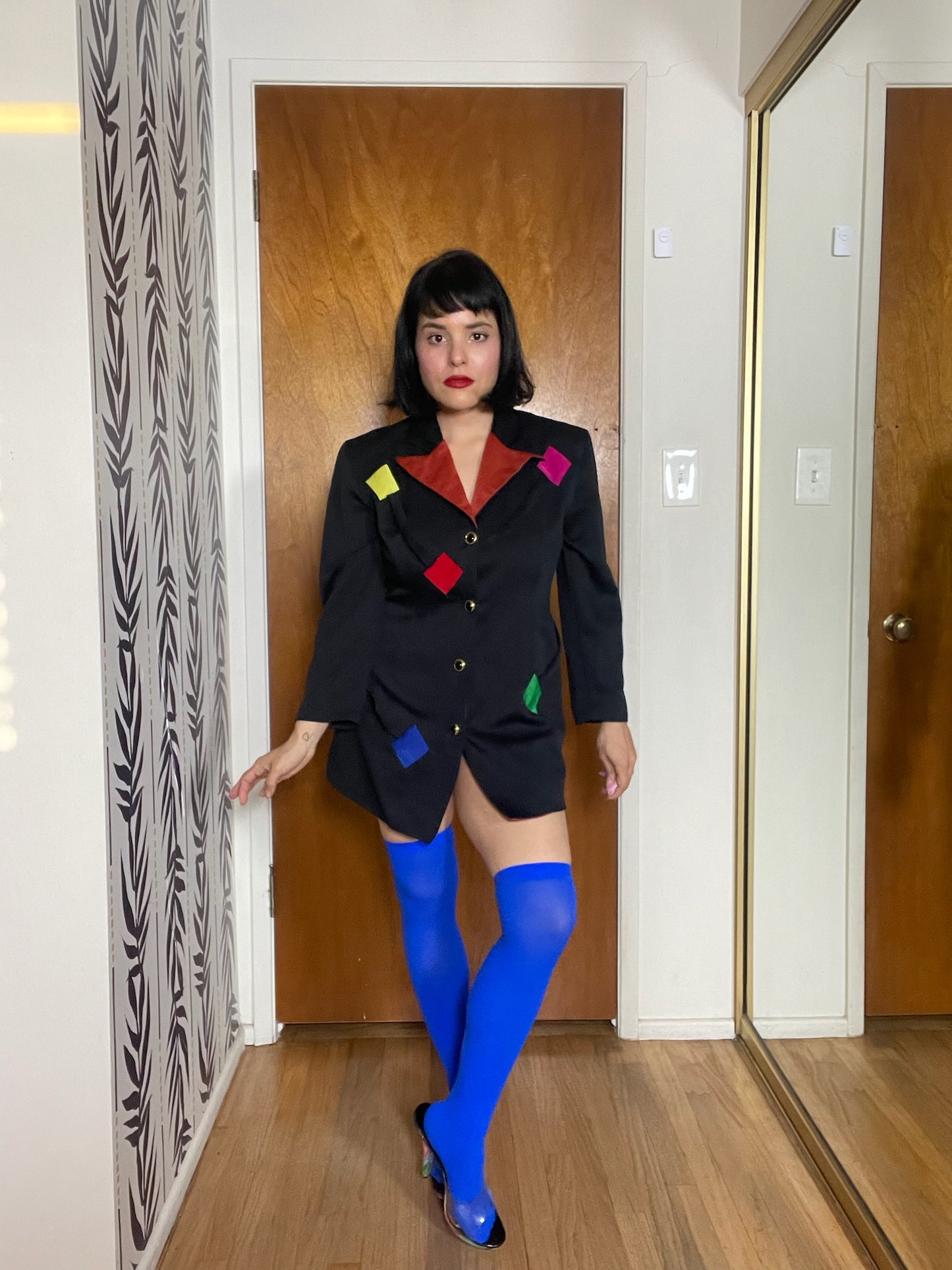 Vintage 80s "D-In" Blazer Dress - Best Fits Size S-M