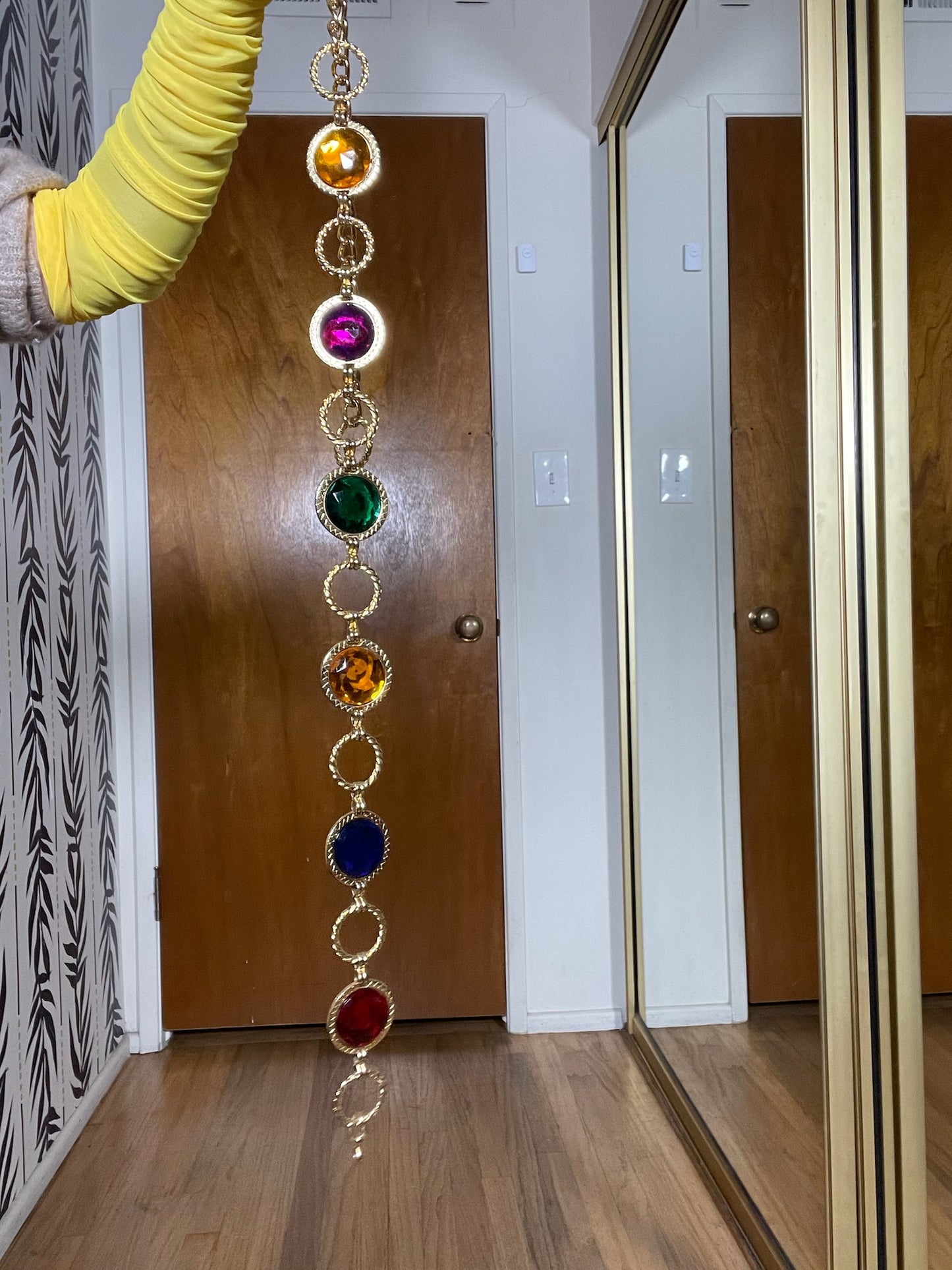 Vintage 80s Gem Medallion Belt - Best Fits Size XS-M, Possibly L