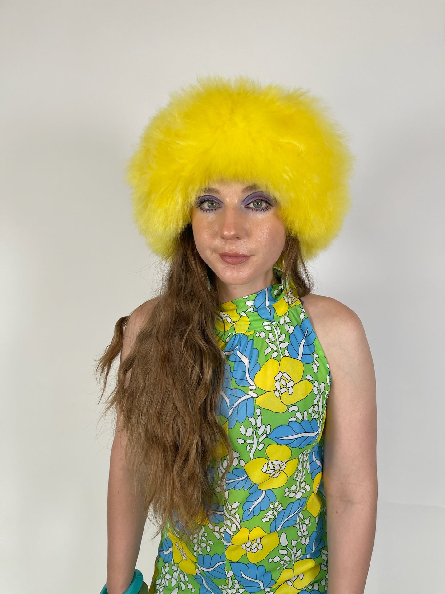 Vintage 60s 70s Nylon Flower Print Jumpsuit - Best Fits Size XS-M