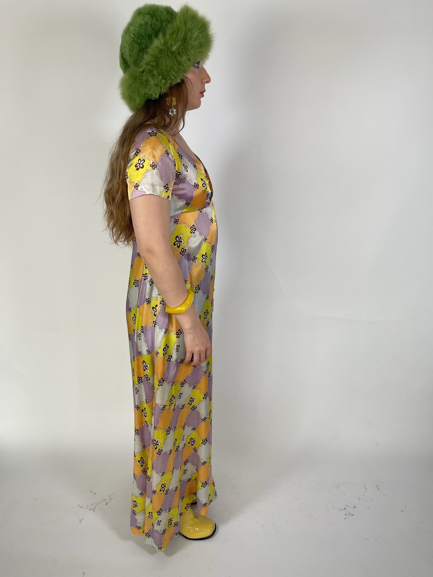 Vintage 60s 70s Groovy Print Jumpsuit - Best Fits Size S-M