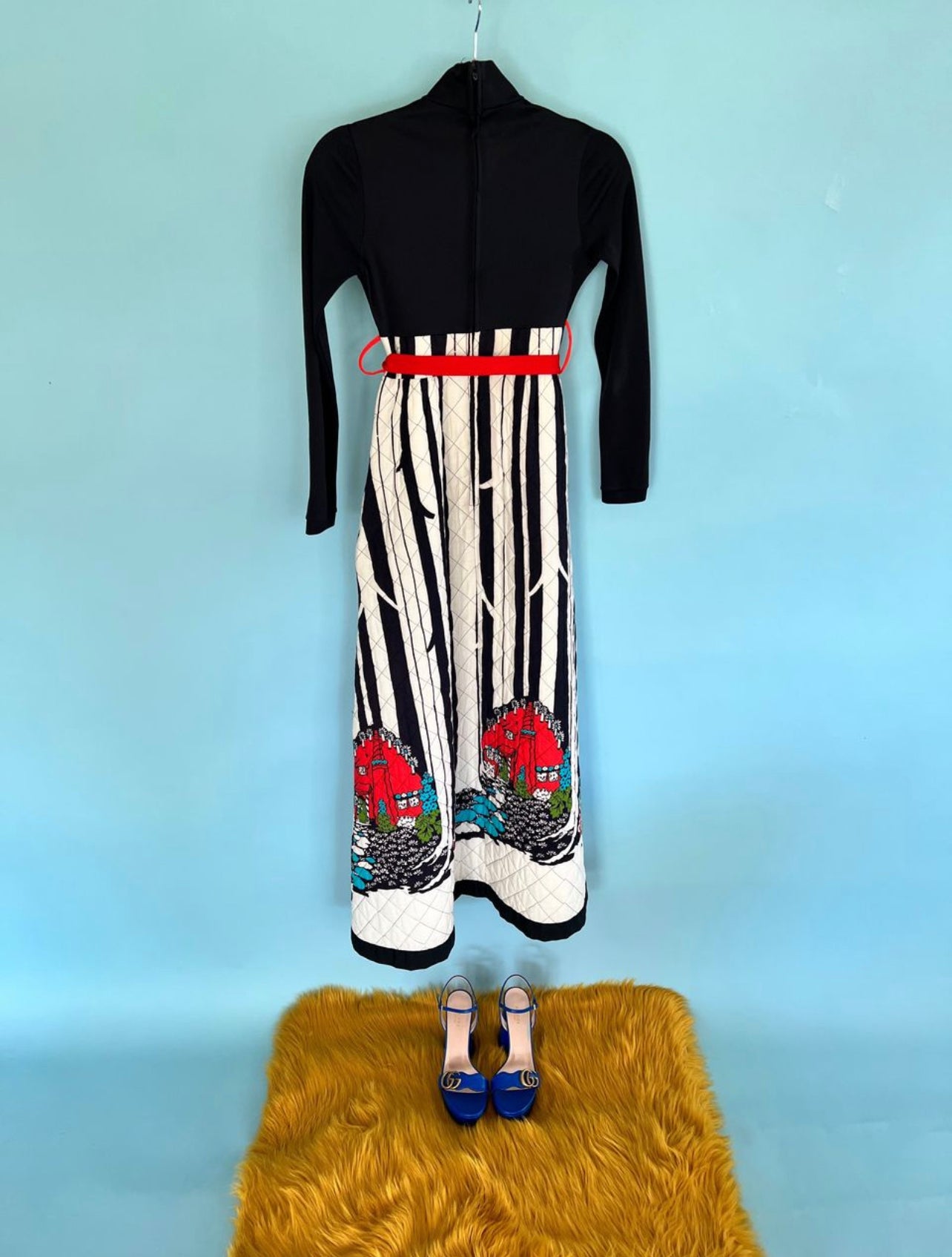 Vintage 60s / 70s Hansel and Gretel Novelty Print Dress Fits sizes XXS-XS