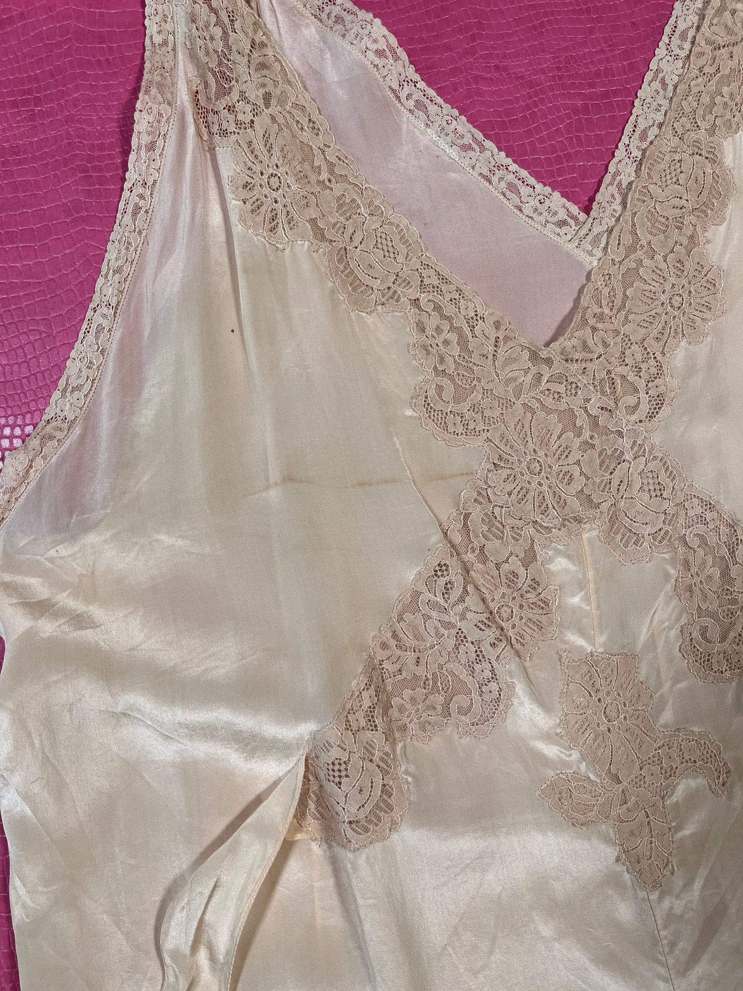 Vintage 30s 40s Peach Silk Pajama Jumpsuit - Fits Most Sizes