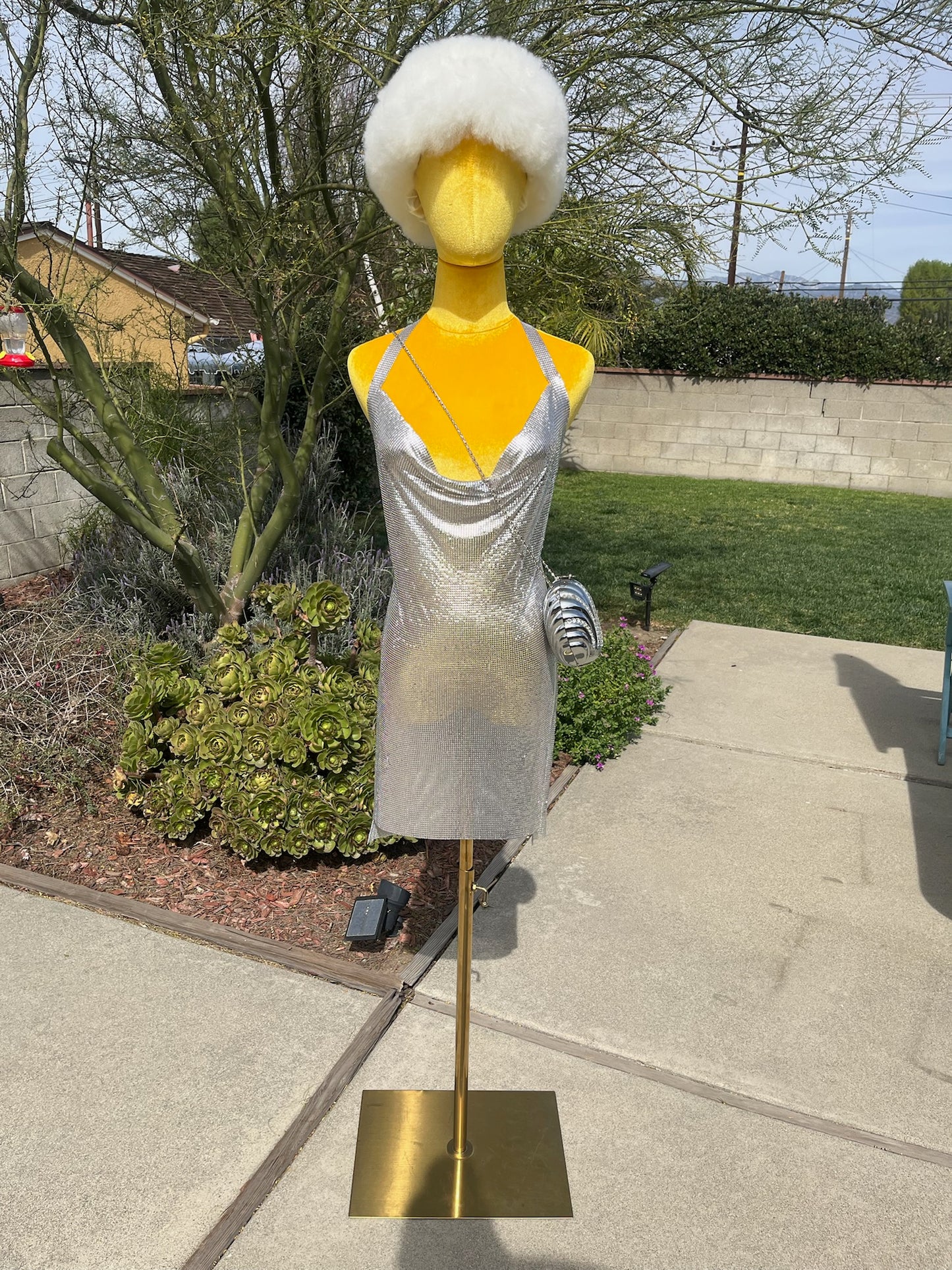 Vintage 90s Y2K Open Back Chain Mail Dress - Best Fits Size XS-L