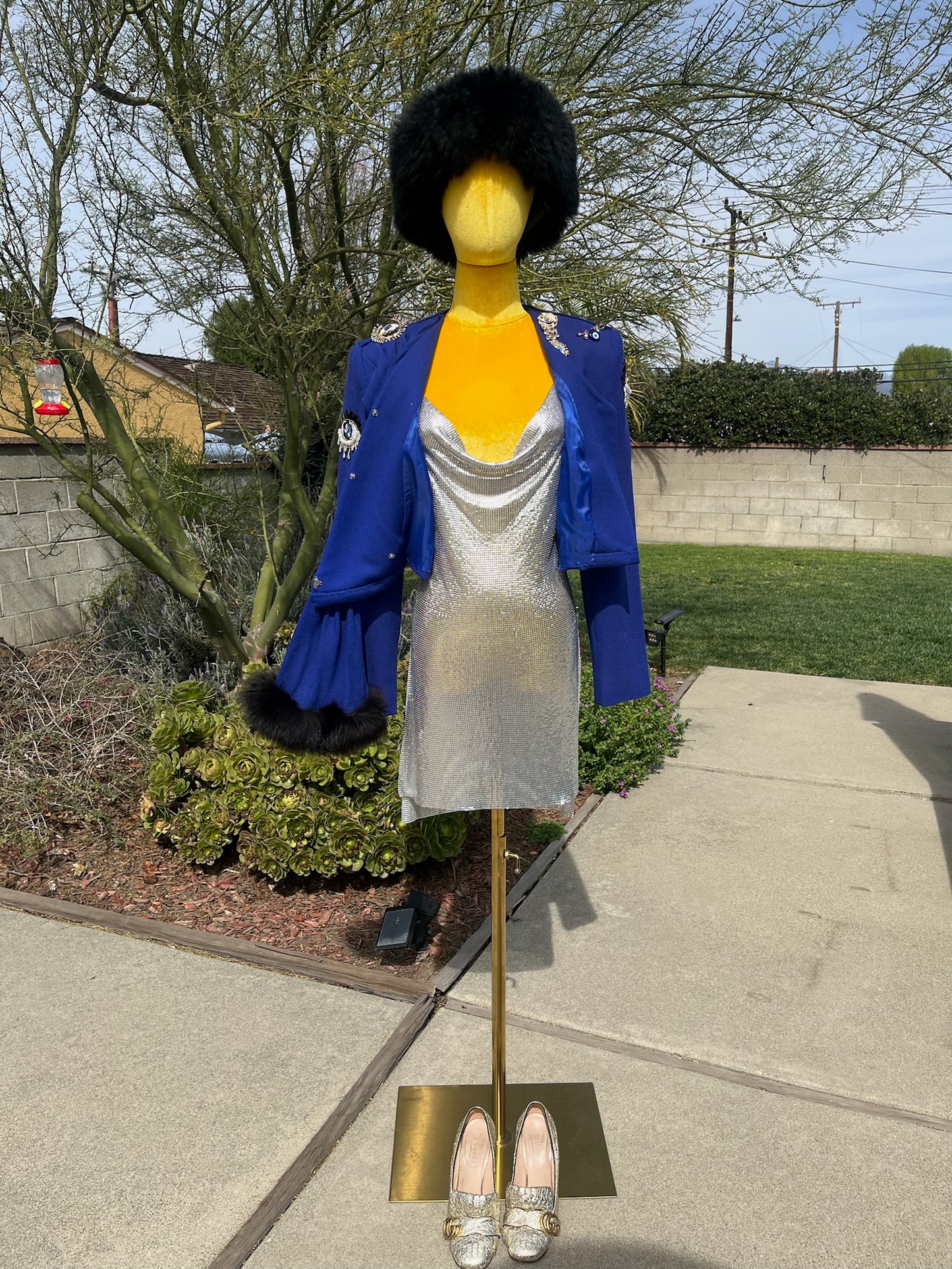 Vintage 90s Y2K Open Back Chain Mail Dress - Best Fits Size XS-L