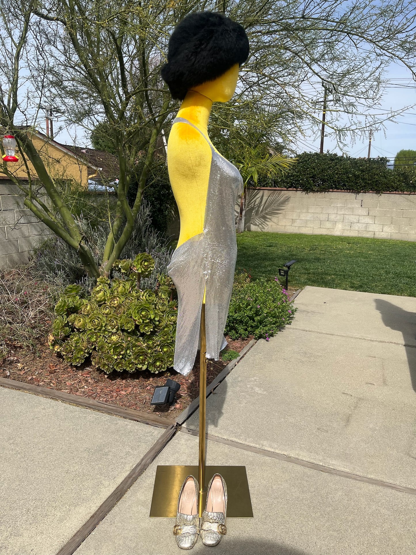 Vintage 90s Y2K Open Back Chain Mail Dress - Best Fits Size XS-L