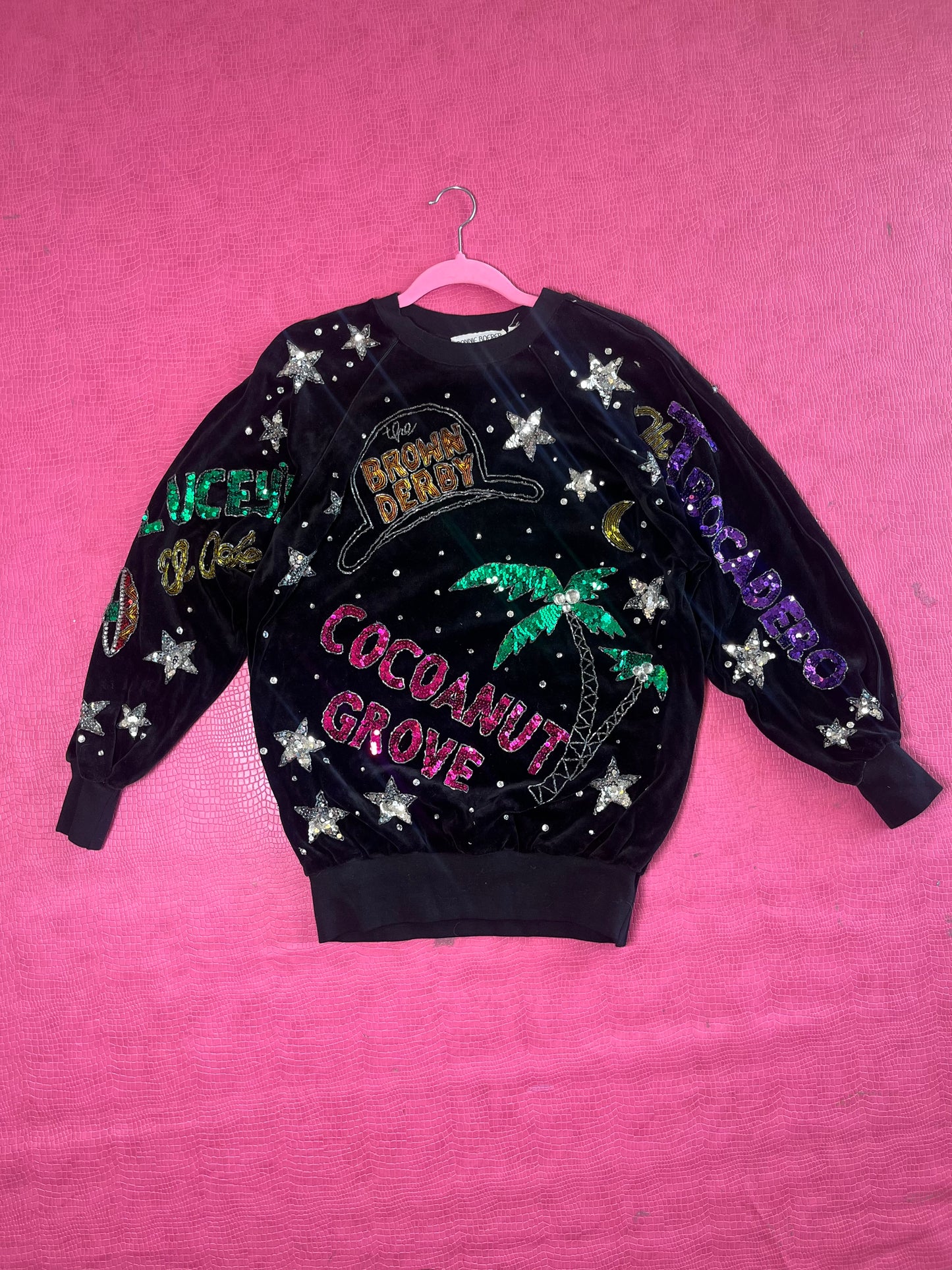 Vintage 80s "Bonnie Boerer & Co." Beaded Sweater - Fits Up to Size L, Possibly XL