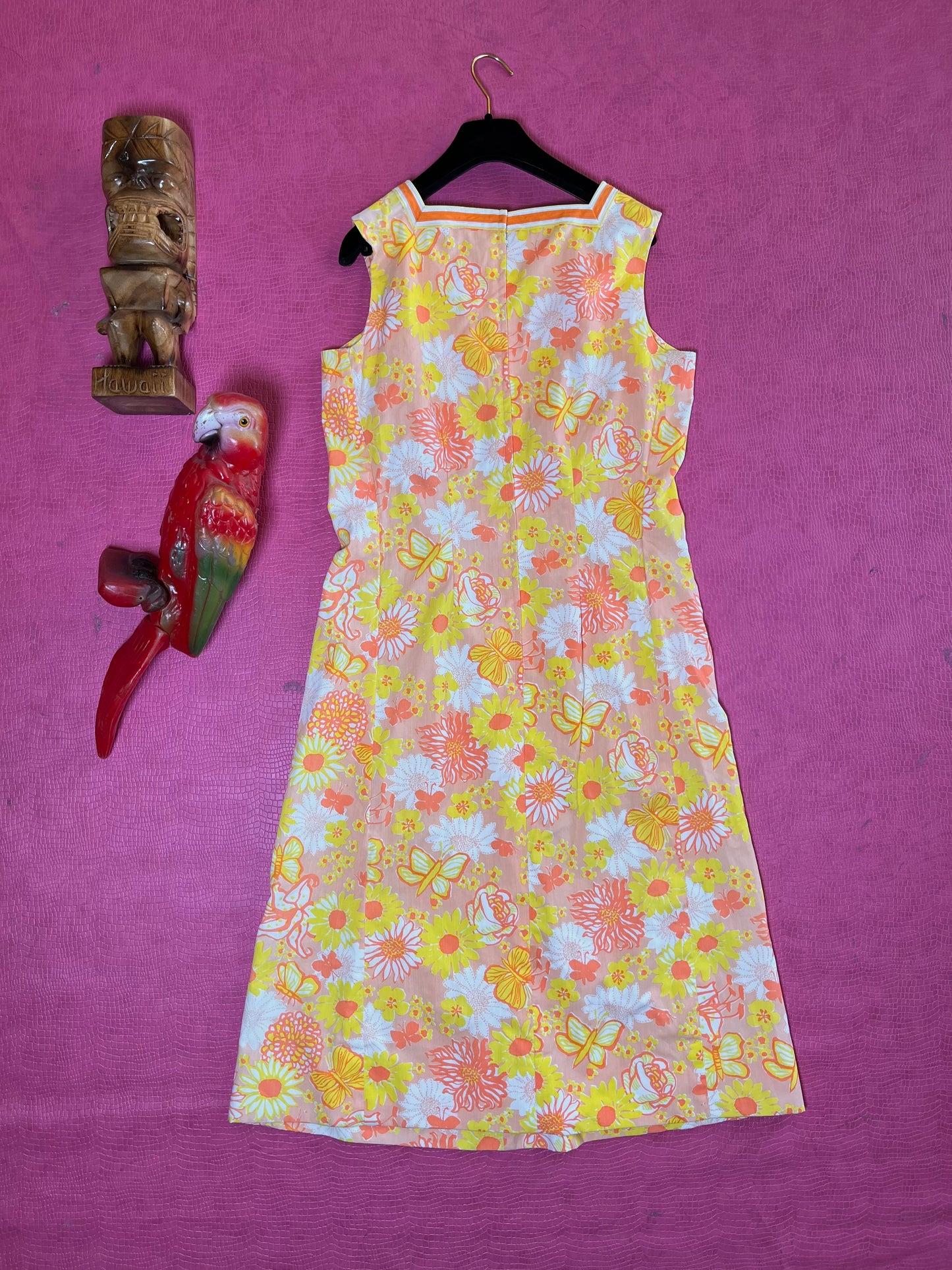 Vintage 60s "Lilly Pulitzer" Butterfly & Flowers Dress - Best Fits SizeS-M