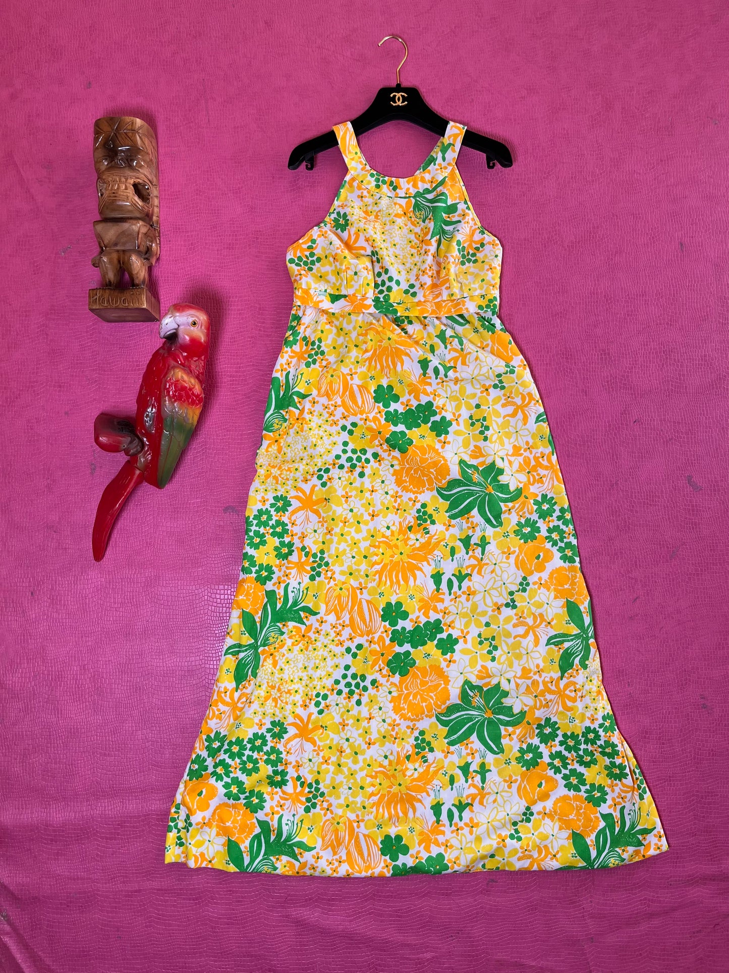 Vintage 60s "Lilly Pulitzer" Floral Print Maxi Dress - Best Fits Size XXS-S