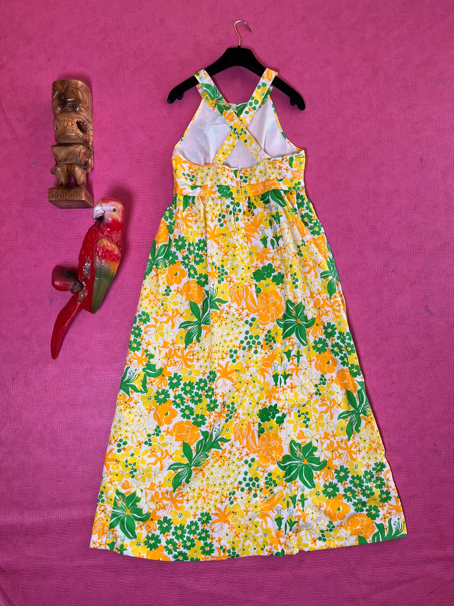 Vintage 60s "Lilly Pulitzer" Floral Print Maxi Dress - Best Fits Size XXS-S