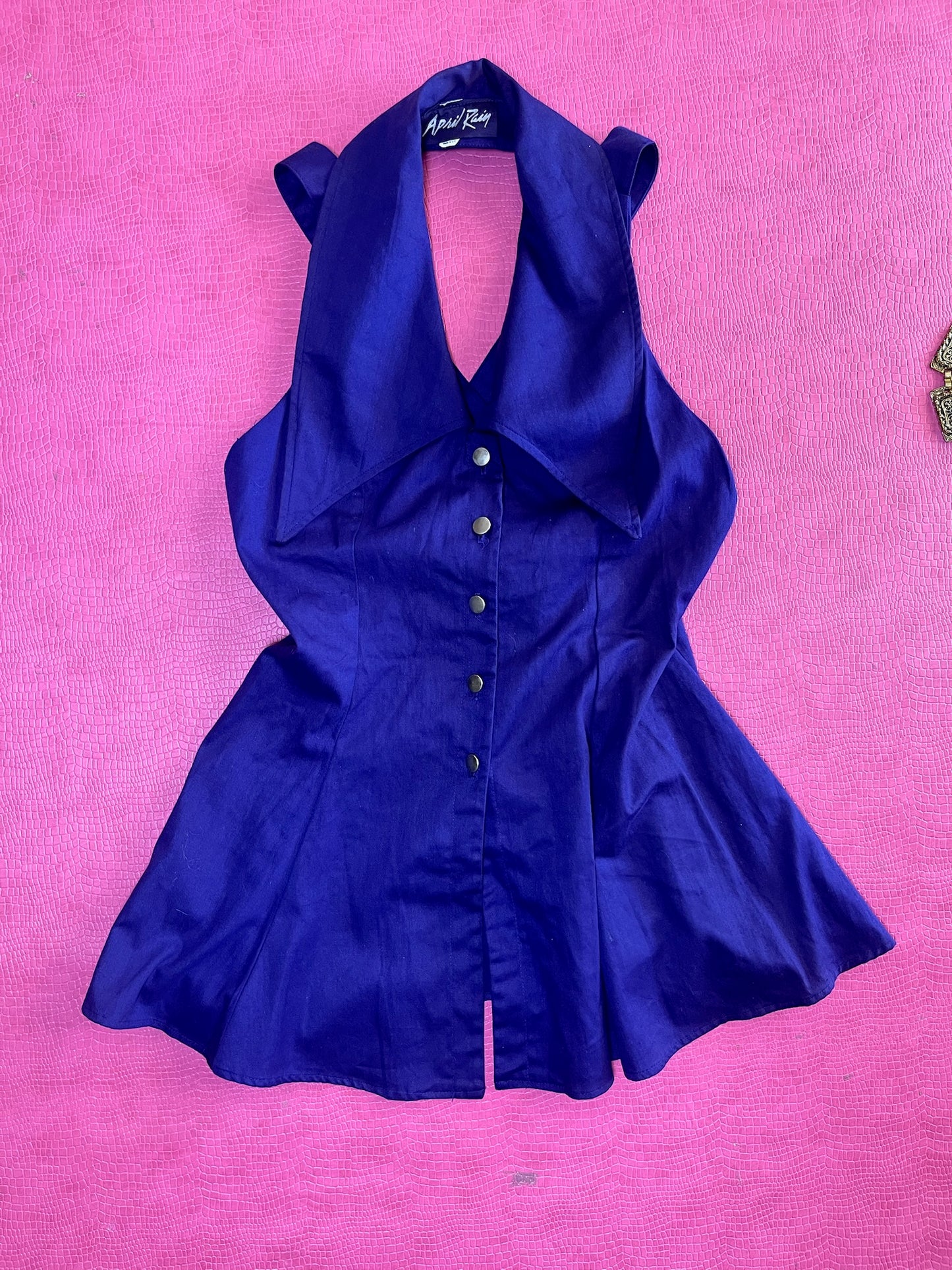 Vintage 80s "April Rain" Purple Mini Dress - Best Fits Size M-L