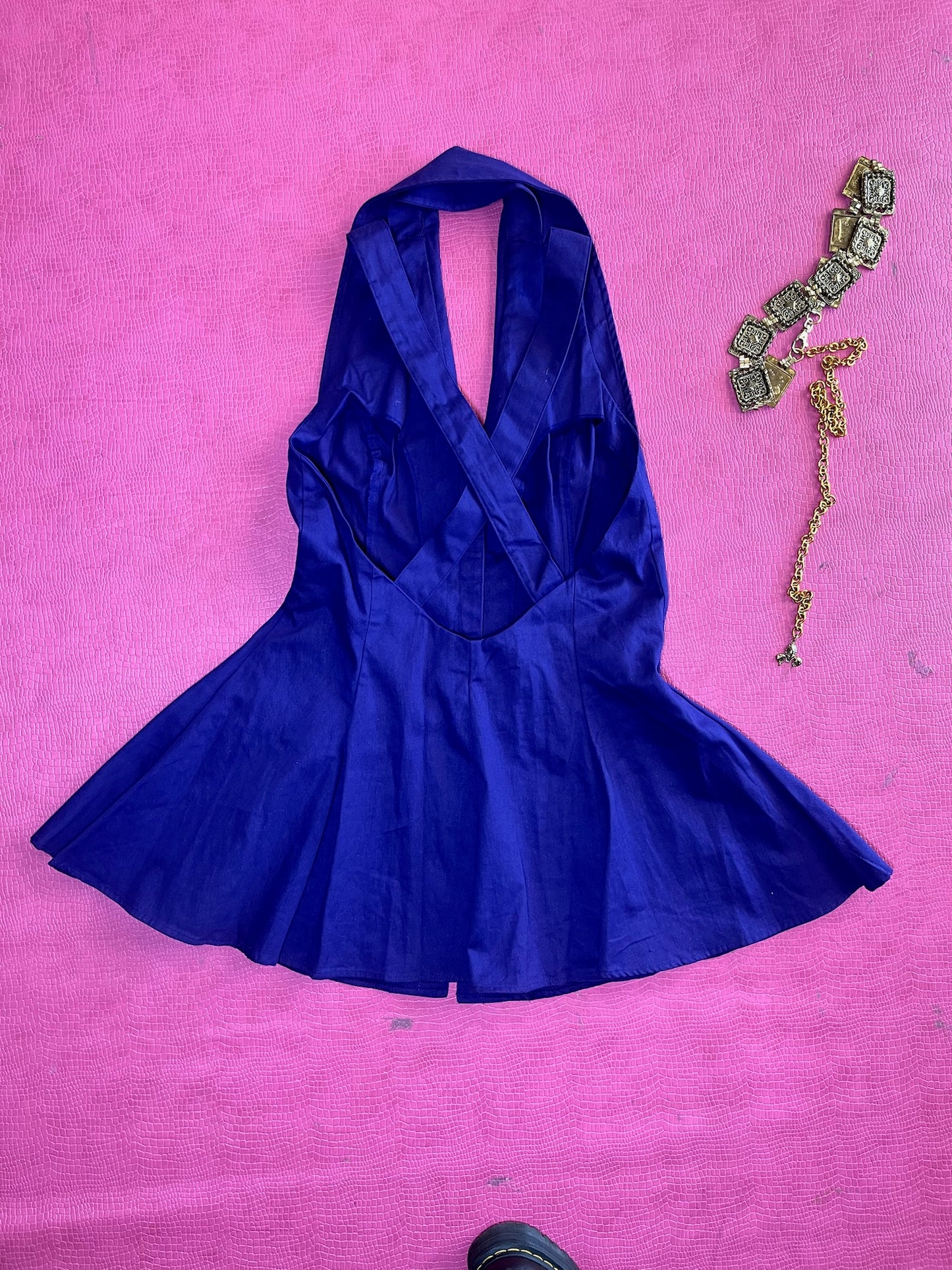 Vintage 80s "April Rain" Purple Mini Dress - Best Fits Size M-L