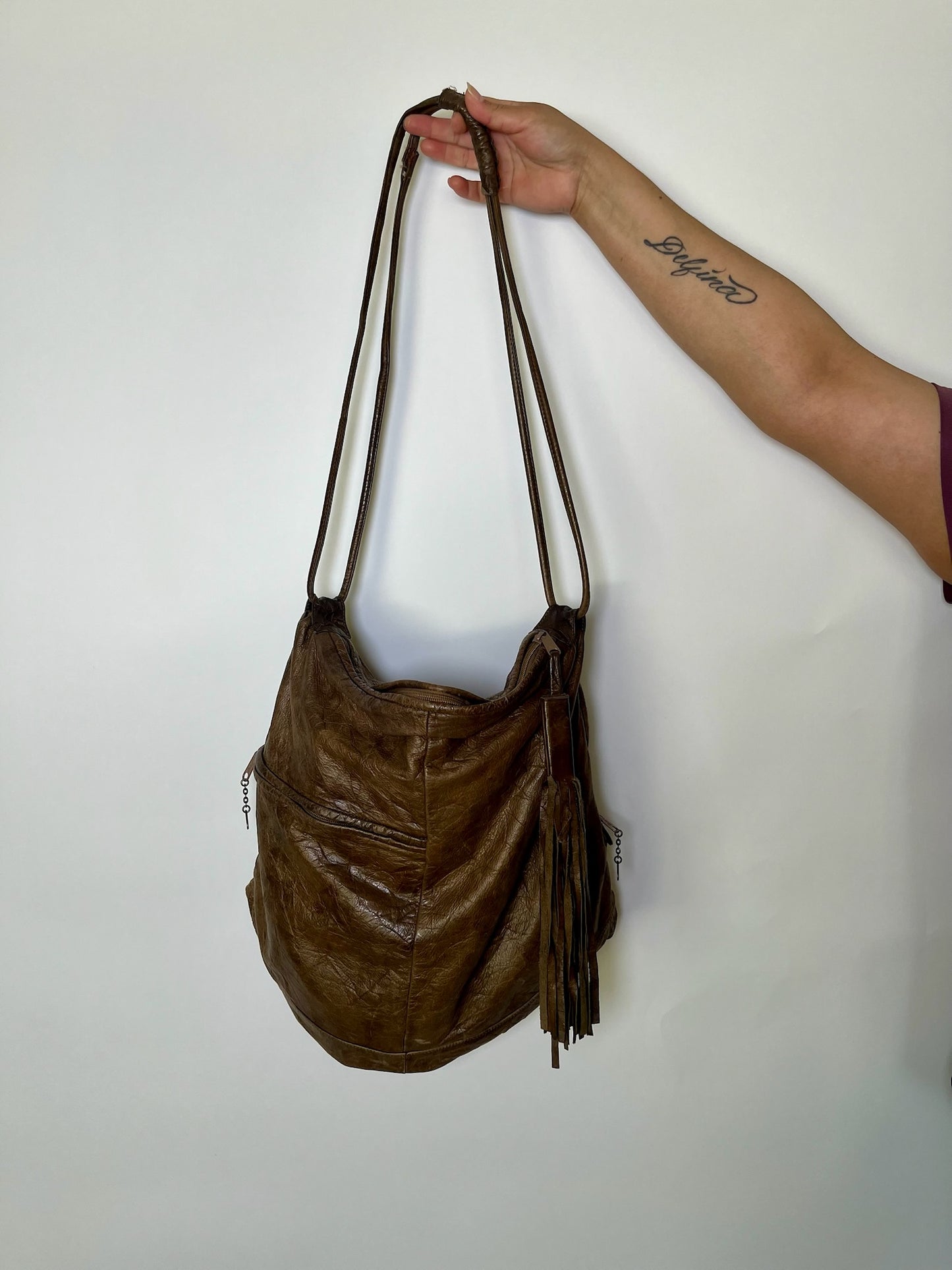 Vintage 80s 90s "Brio!" Leather Shoulder Bag