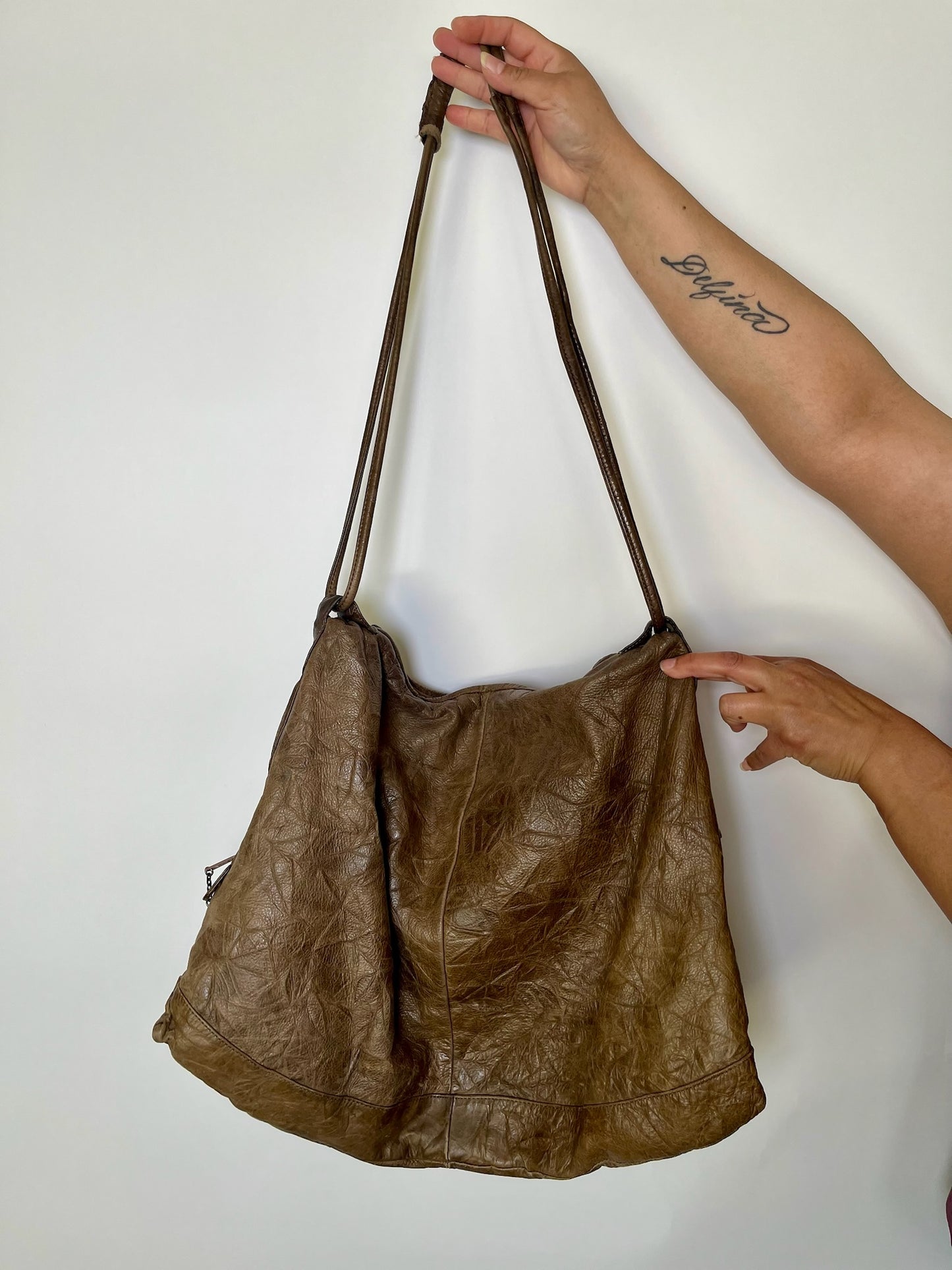 Vintage 80s 90s "Brio!" Leather Shoulder Bag
