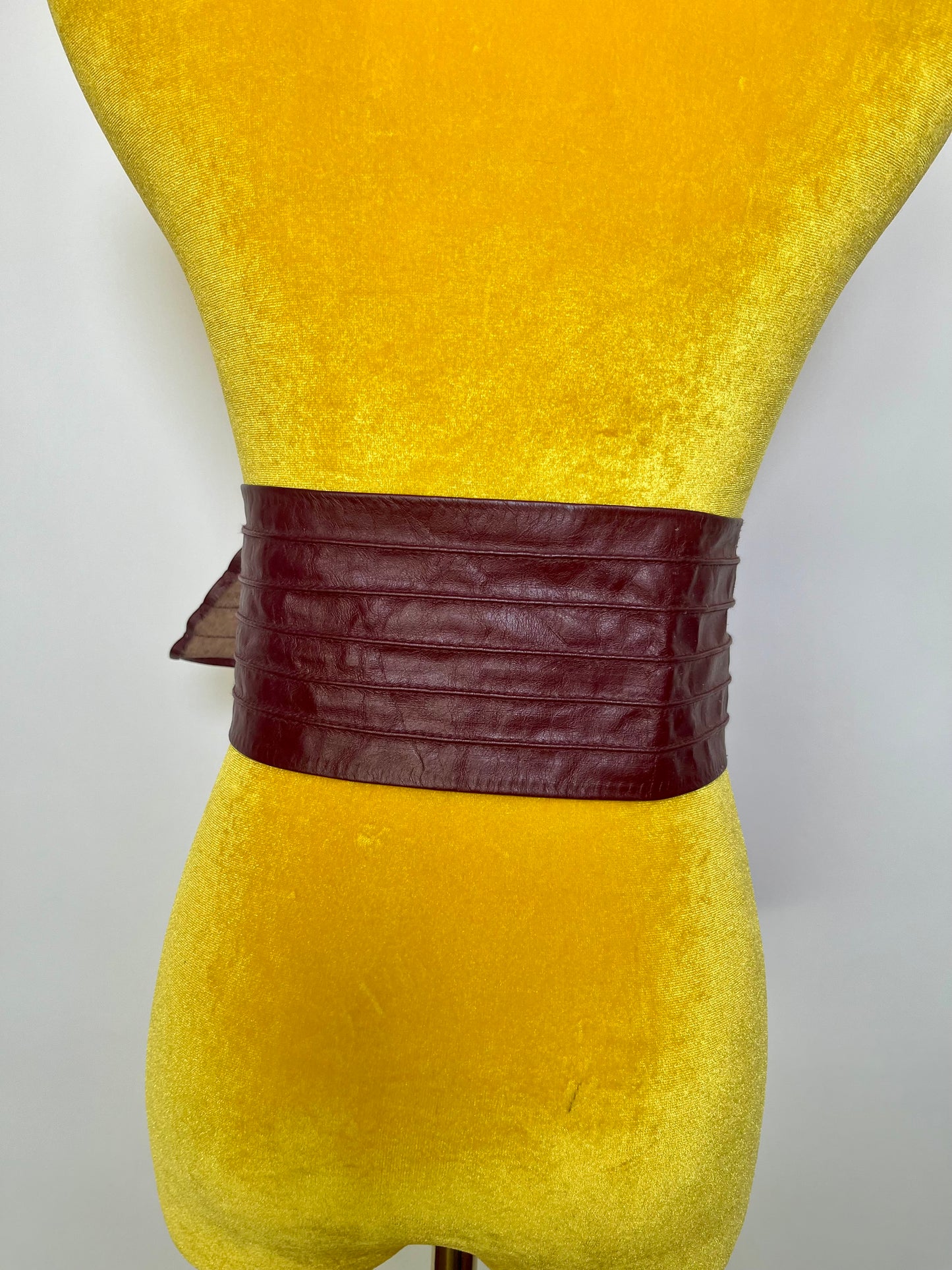 Vintage 80s Purple Leather Belt - Fits Most Sizes