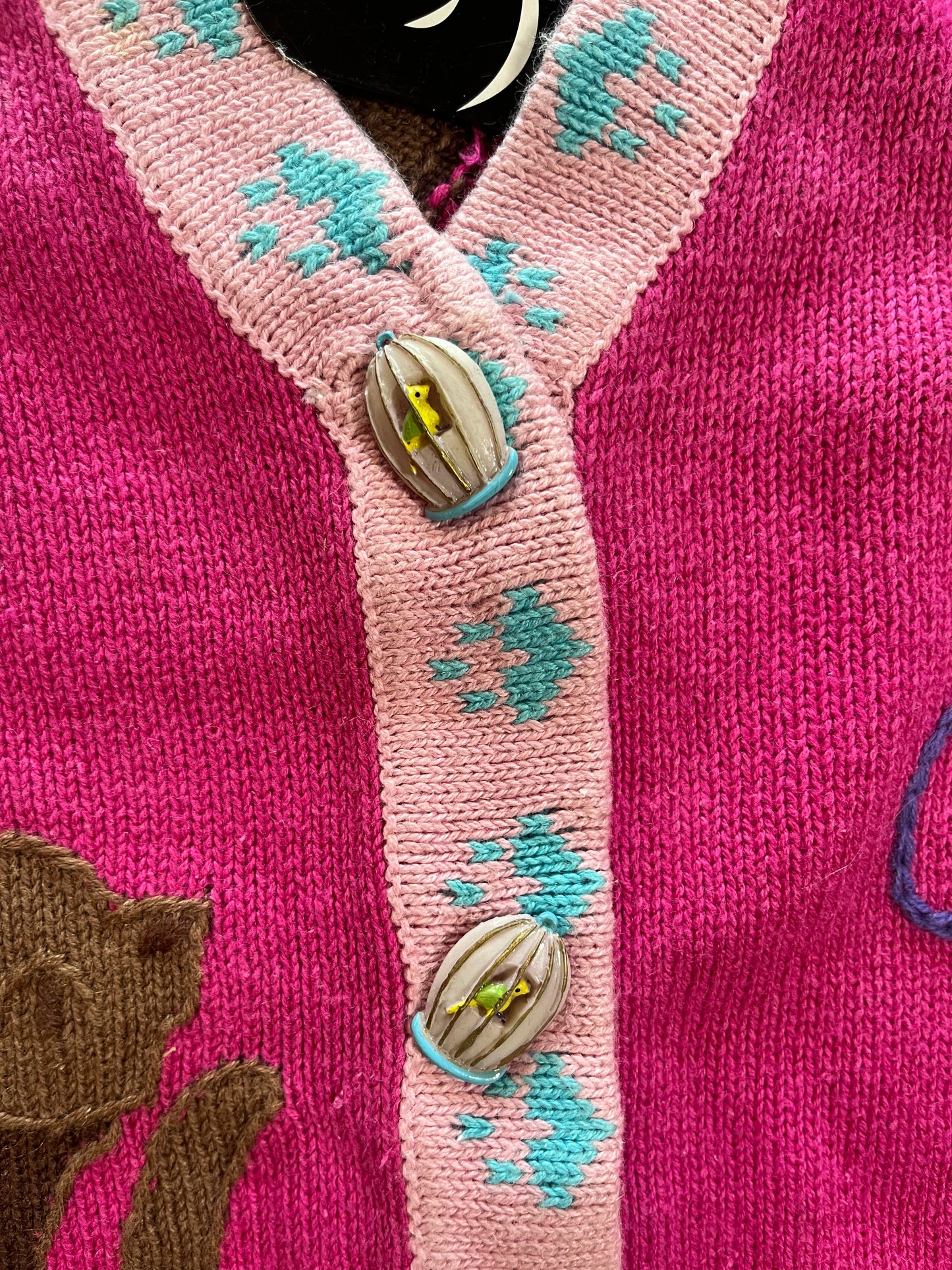 DEAD STOCK Vintage 90s "Story Book Knits" Cats Playing Cardigan - Fits Most Sizes