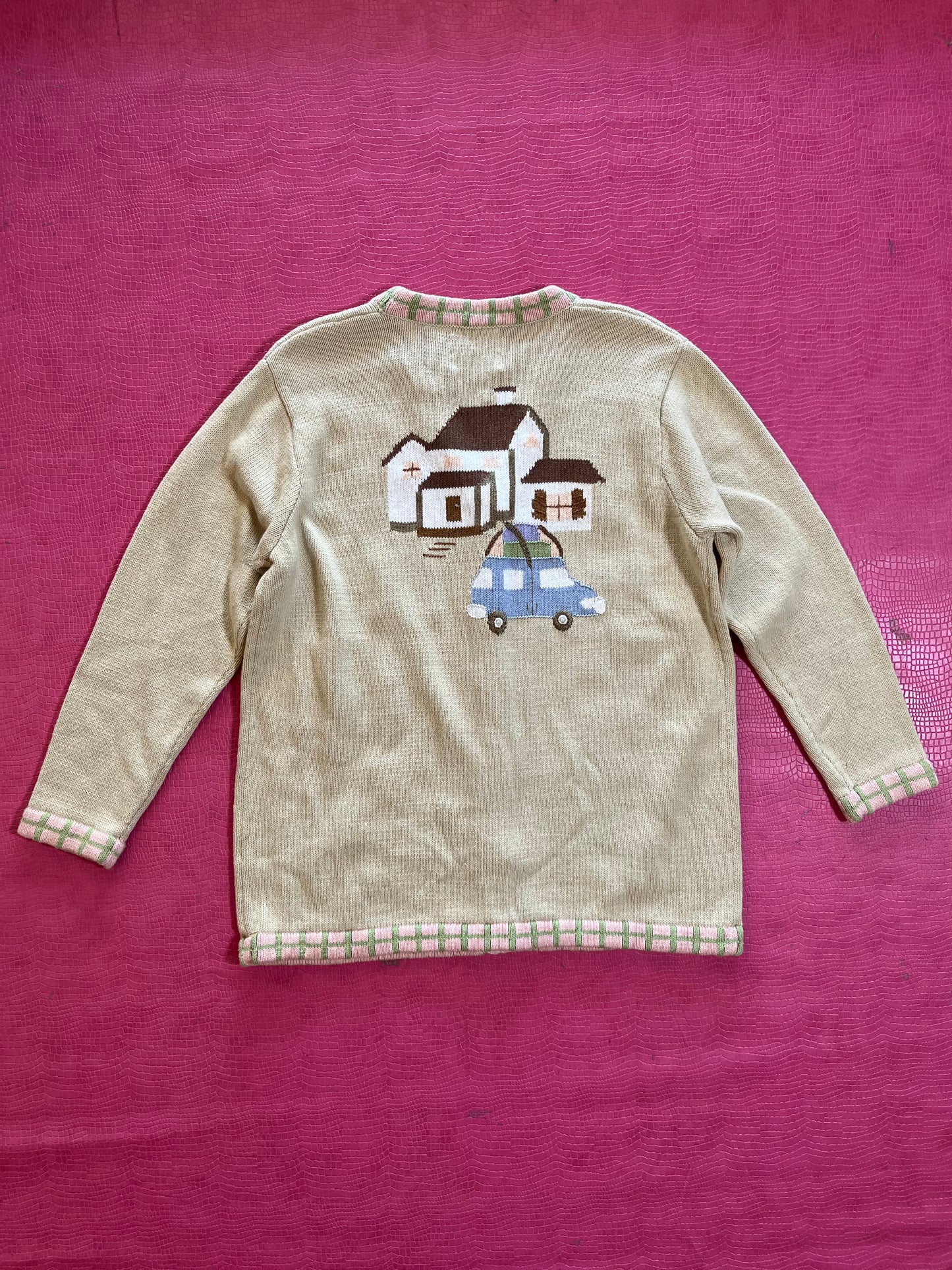DEAD STOCK Vintage 90s "Story Book Knits" Antiquing Cardigan - Fits Most Sizes