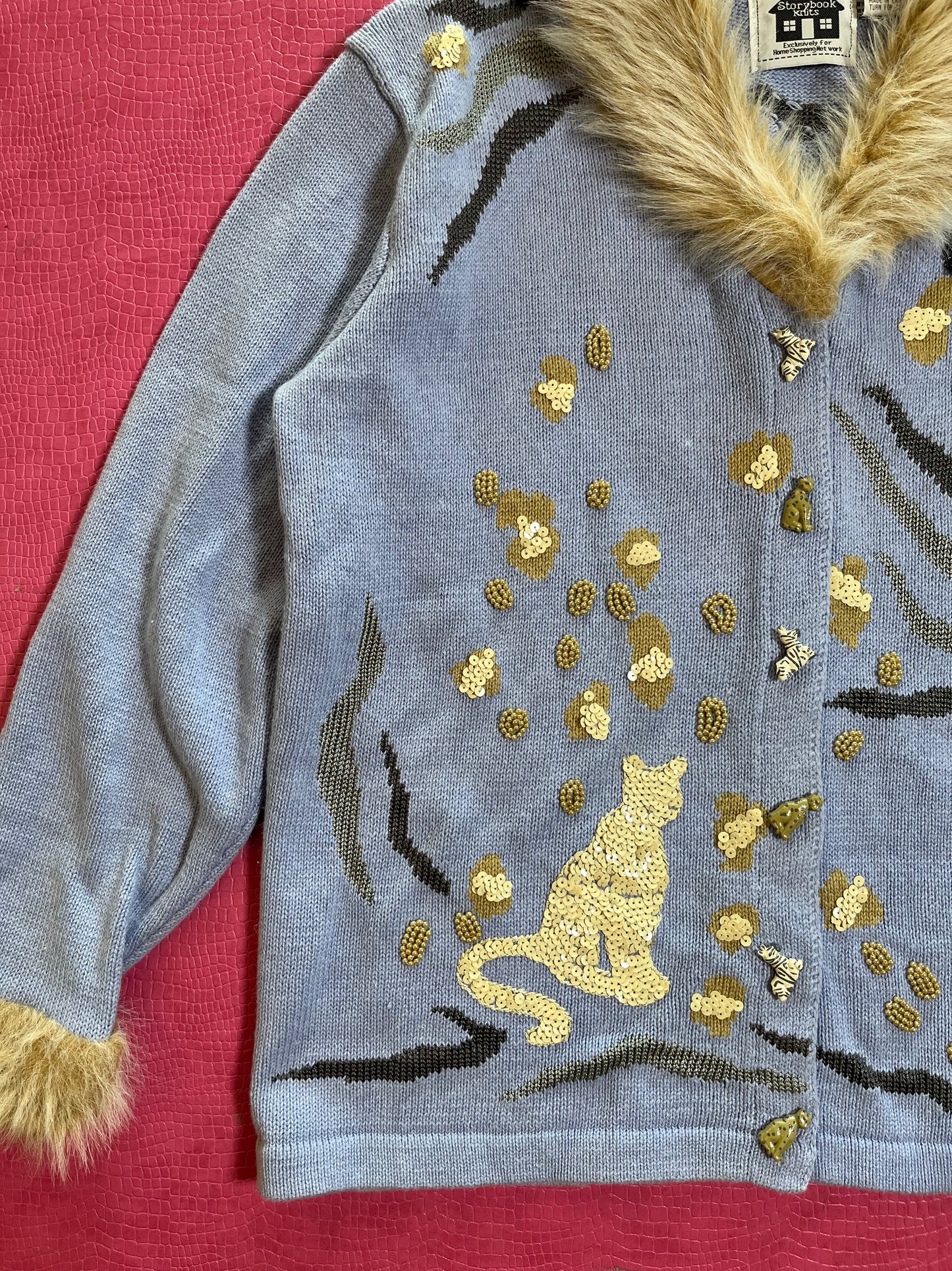 Vintage 90s "Story Book Knits" Wild Silhouettes Cardigan - Fits Most Sizes