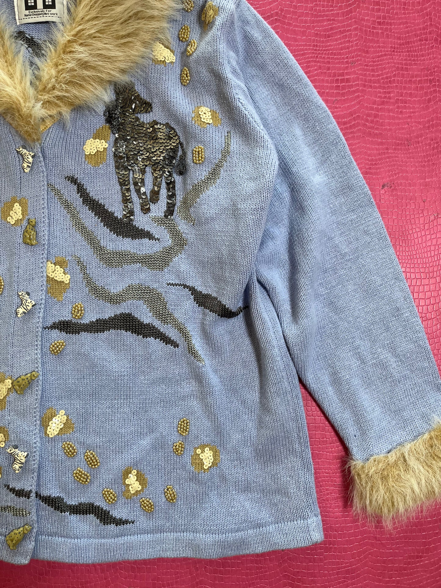 Vintage 90s "Story Book Knits" Wild Silhouettes Cardigan - Fits Most Sizes
