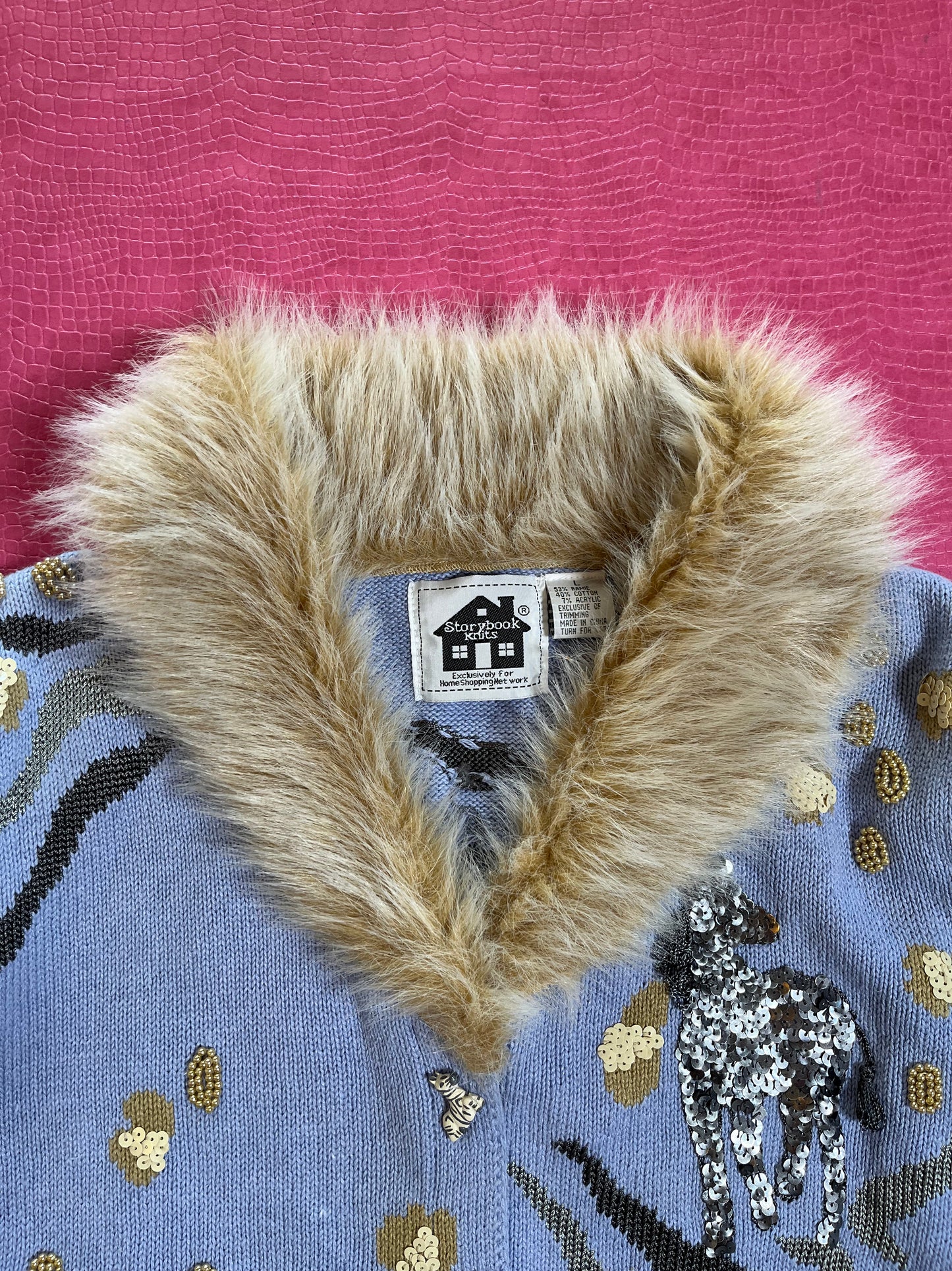 Vintage 90s "Story Book Knits" Wild Silhouettes Cardigan - Fits Most Sizes
