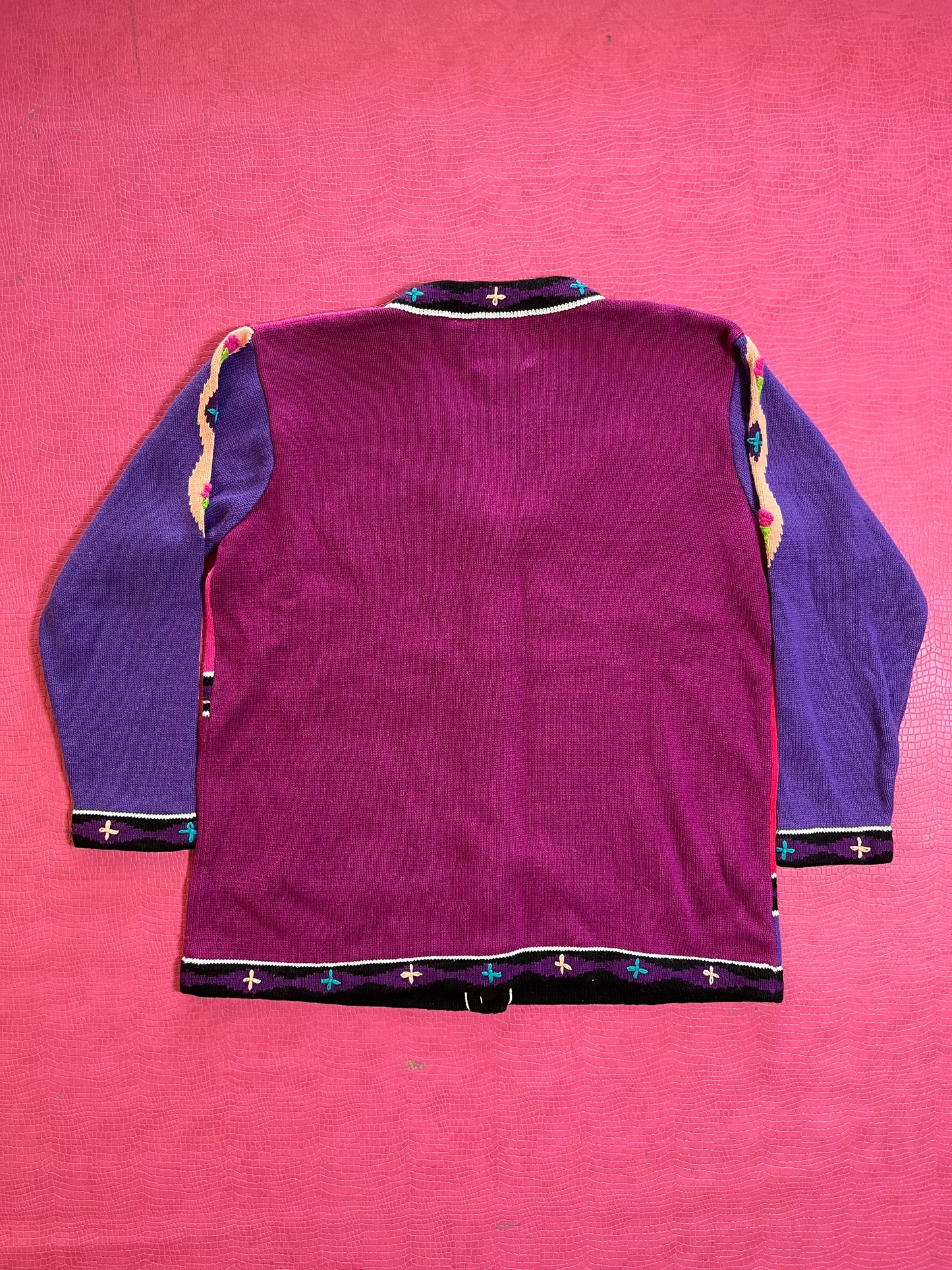 Vintage 90s "Story Book Knits" White Persian Cats Cardigan - Fits Most Sizes