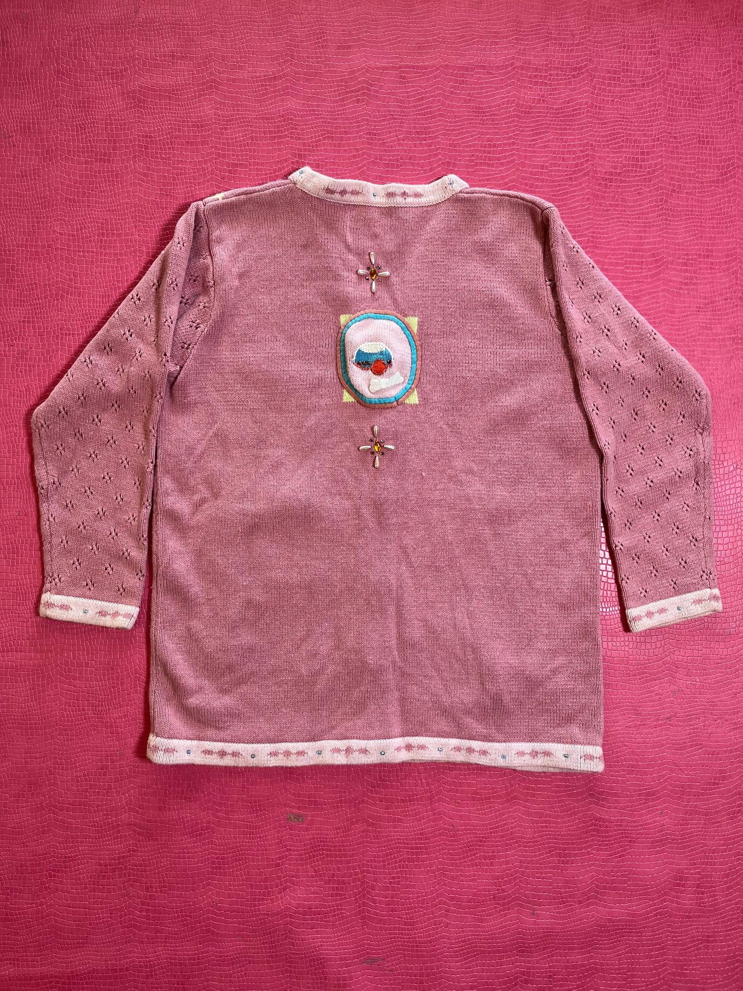 Vintage 90s "Story Book Knits" Yorkies Cardigan - Fits Most Sizes