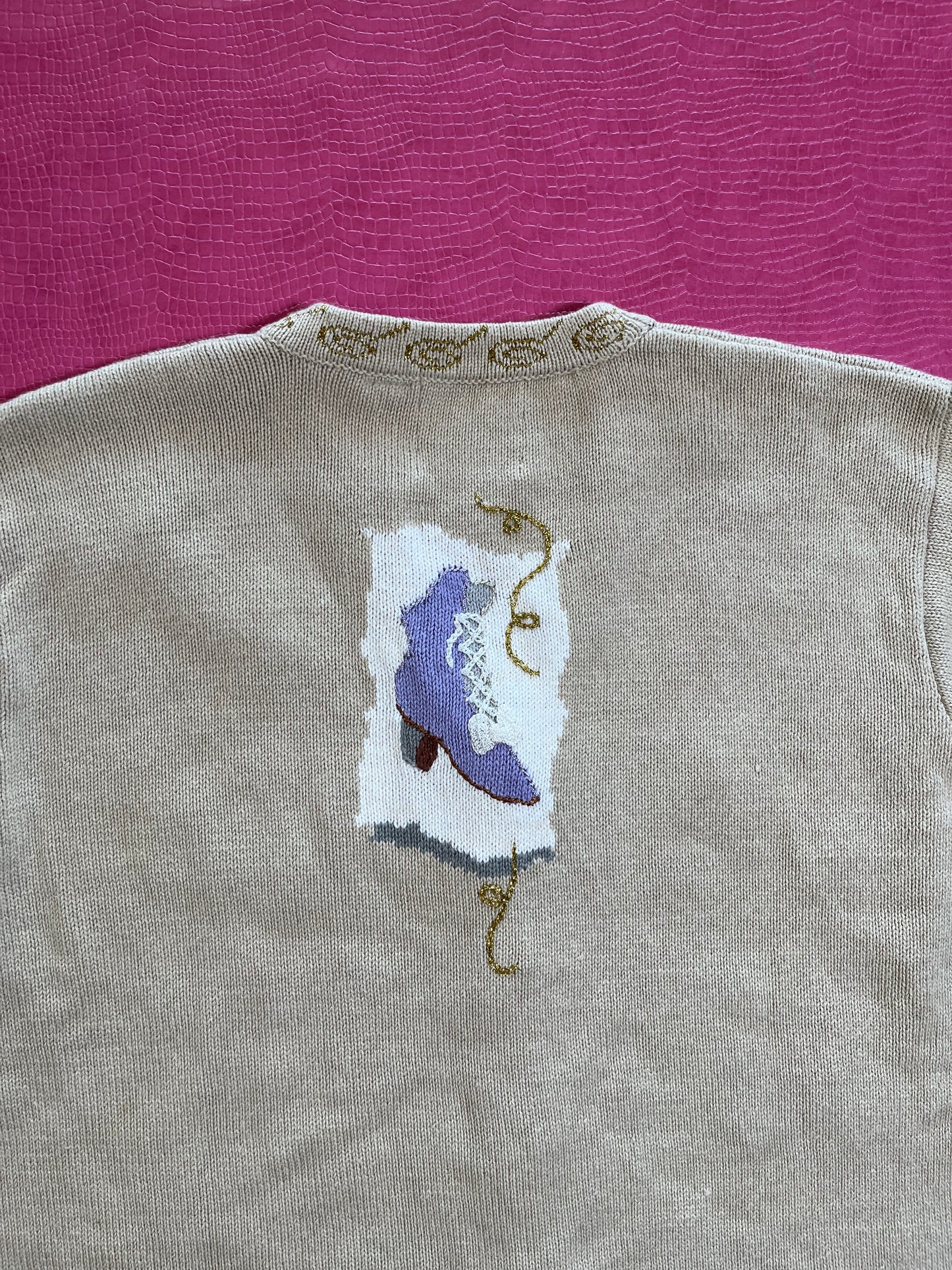 Vintage 90s "Story Book Knits" Cinderella's Passion Cardigan - Fits Most Sizes
