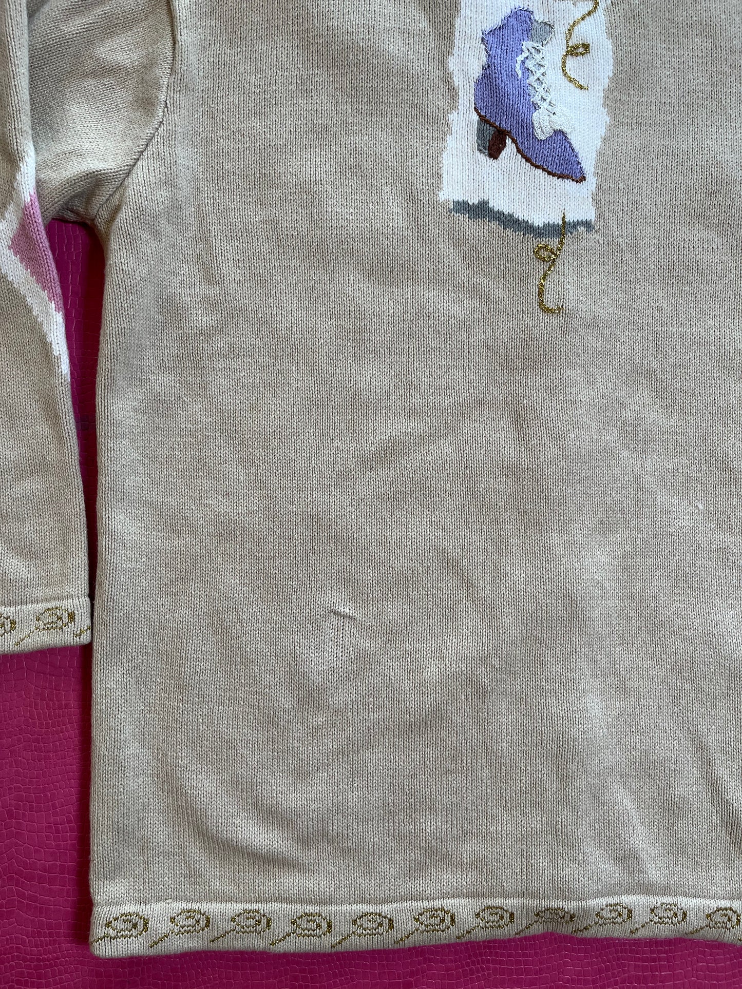 Vintage 90s "Story Book Knits" Cinderella's Passion Cardigan - Fits Most Sizes